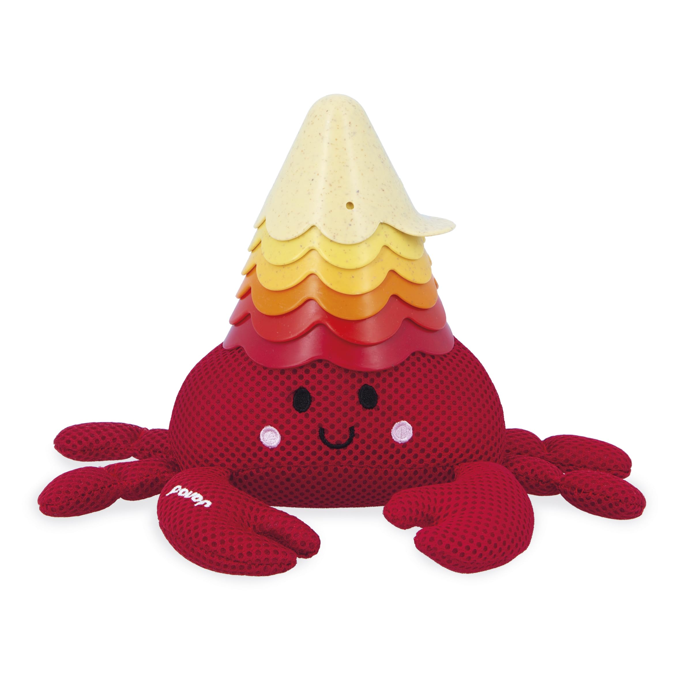 janod-j04734-jouet-de-bain-bernard-l-hermite-peluche-6-coupelles-paille-de-bl-d- image 1