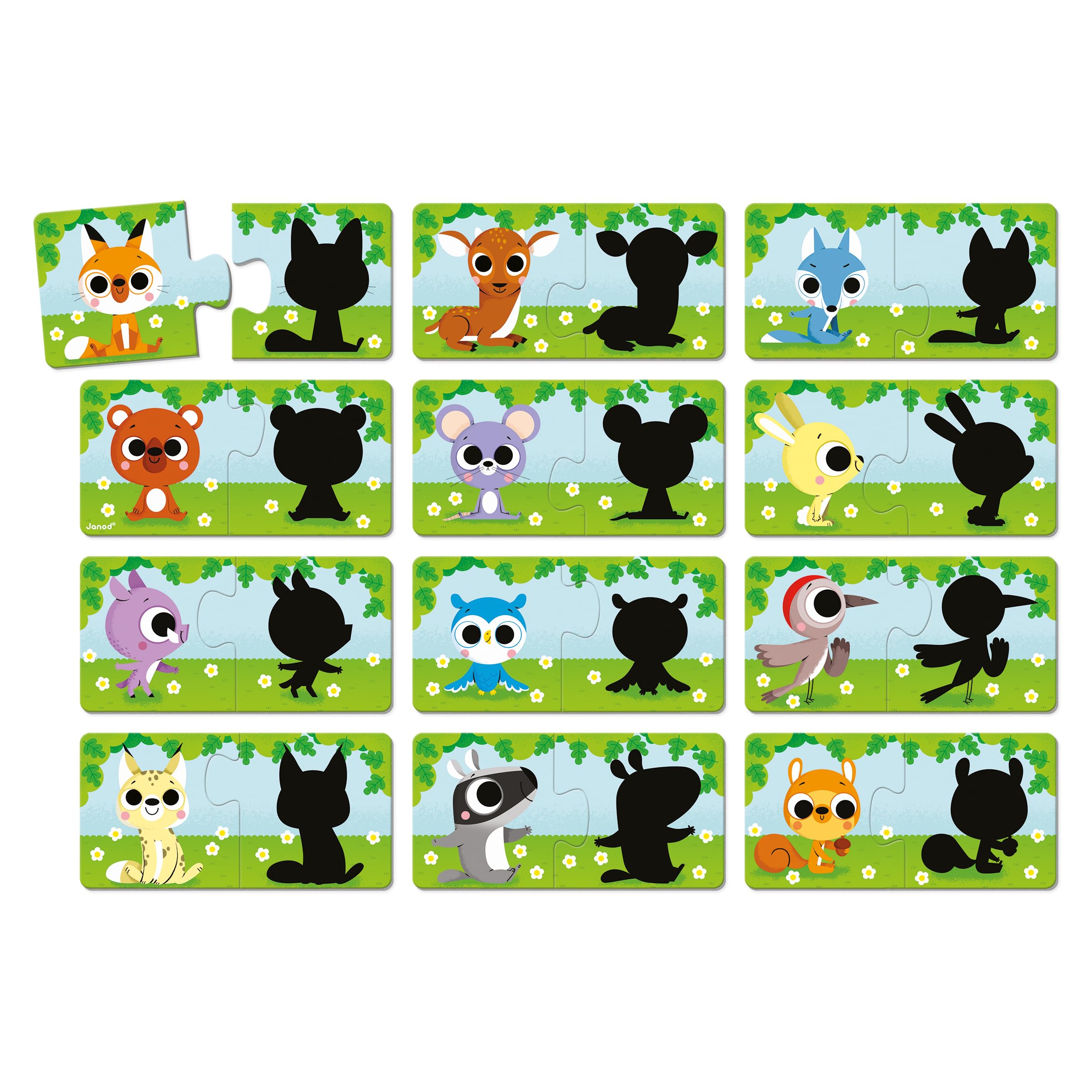 janod-puzzle-animaux-et-leur-ombre-j02701-12-puzzles-2-pi-ces-d-s-2-ans image 2