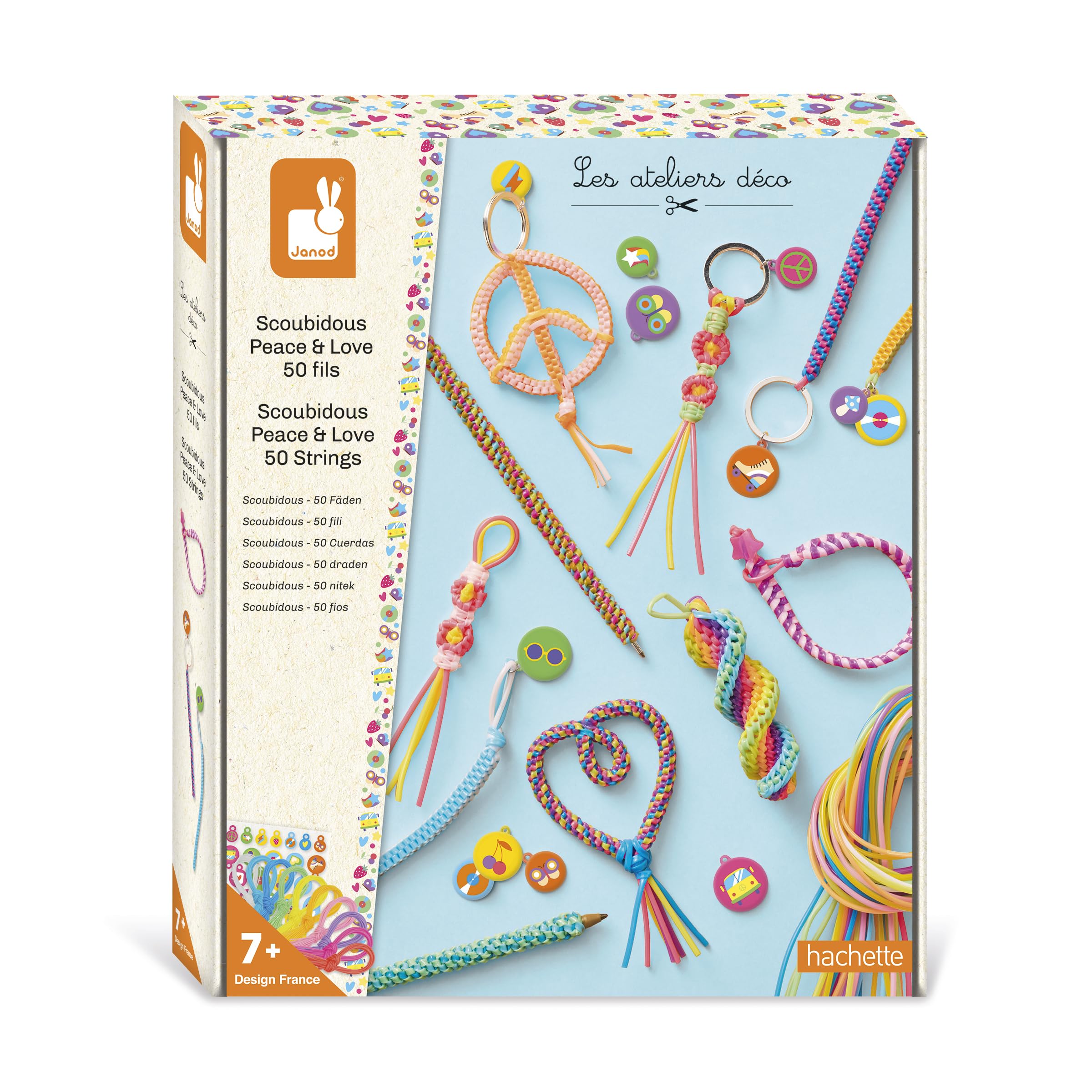 janod-kit-scoubidous-peace-love-j09160-loisir-cr-atif-50-fils-d-s-7-ans image 1