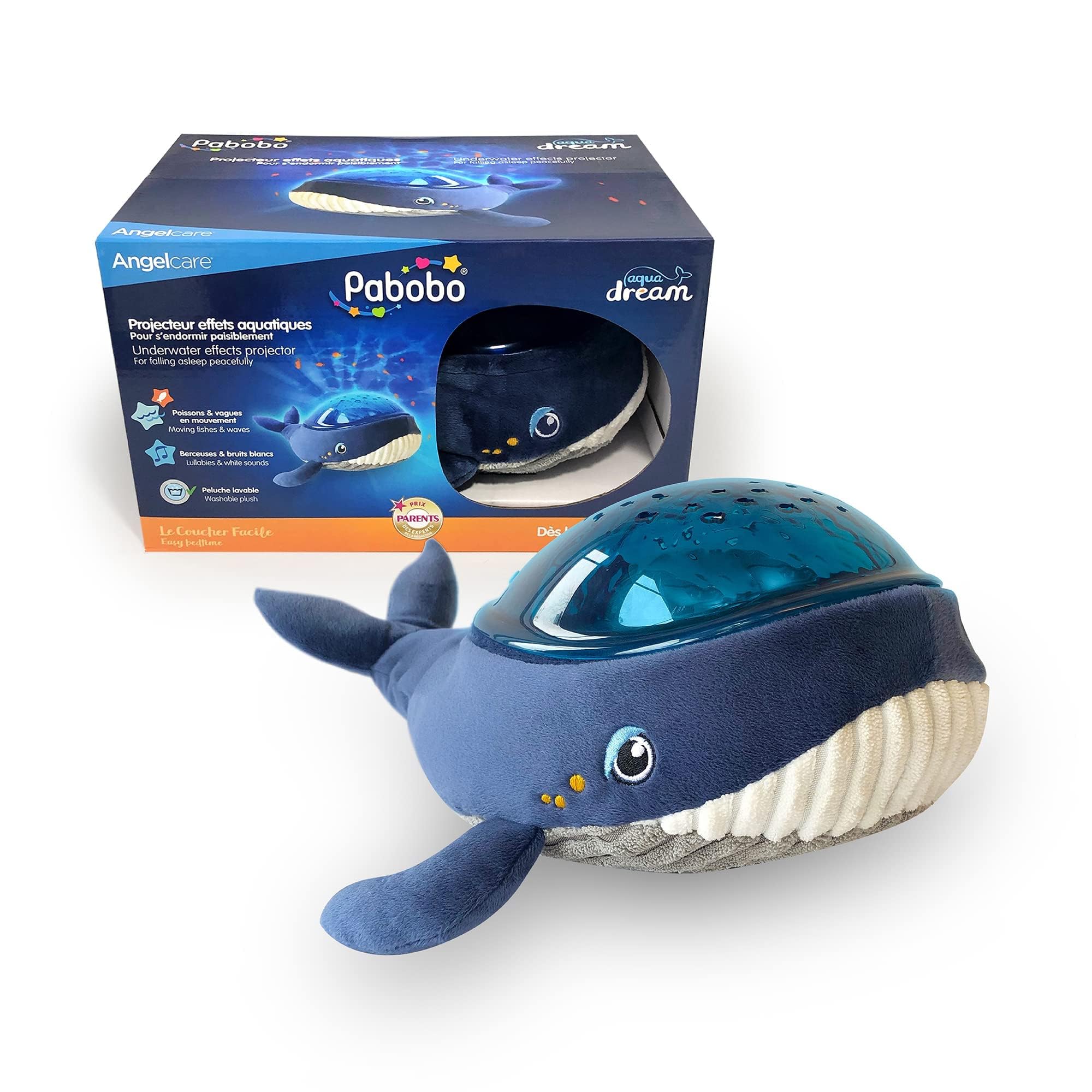 pabobo-aqua-dream-baleine-bleu-veilleuse-musicale-projecteur-aquatique image 3