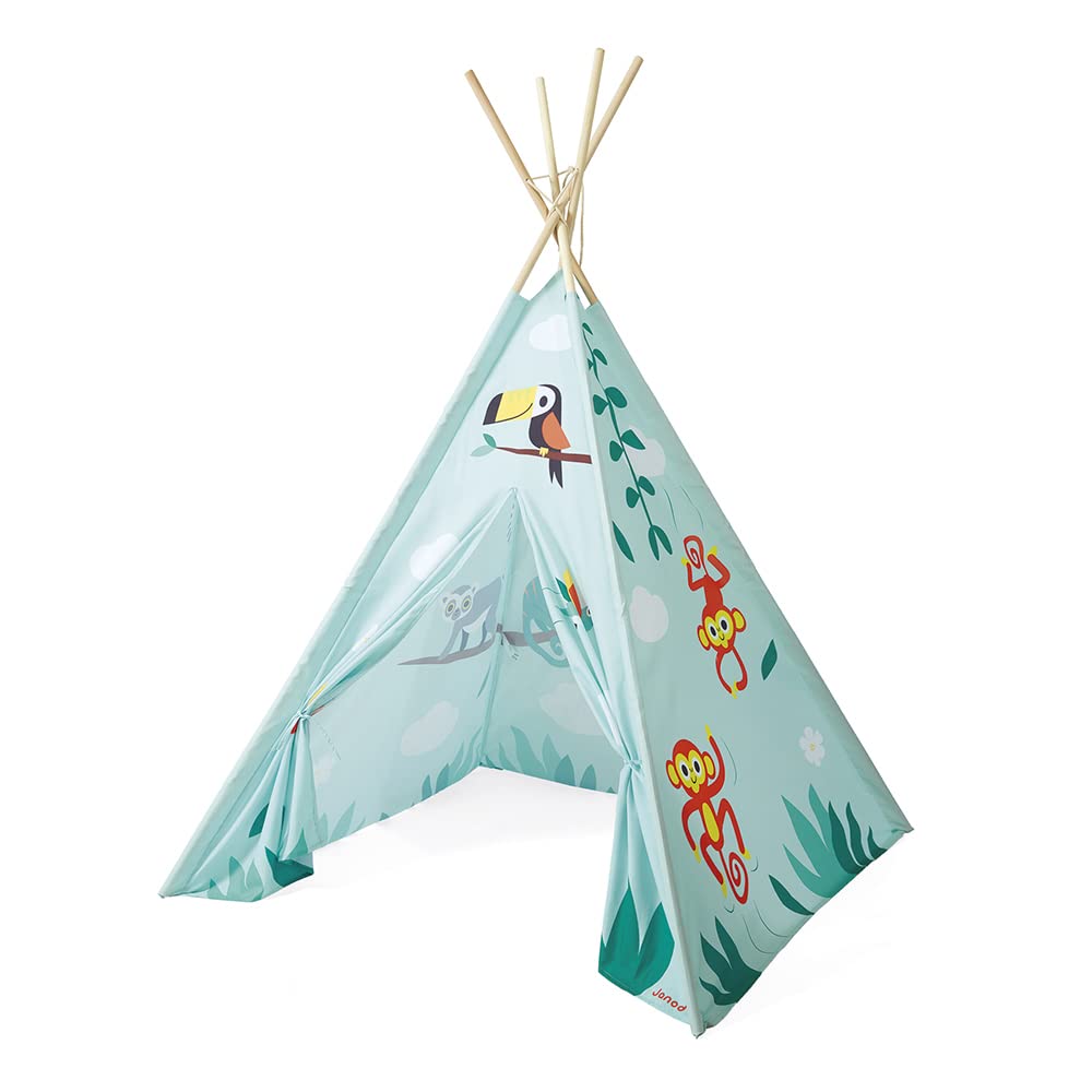 janod-tropik-j08263-tipi-enfant-bleu-160-cm-sac-transport image 2