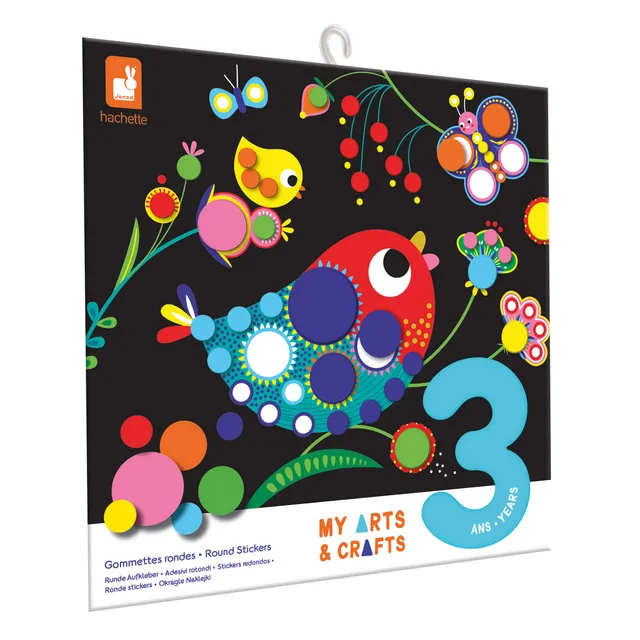janod-my-arts-crafts-j09146-gommettes-rondes-animaux-4-tableaux image 1