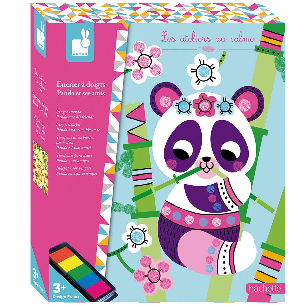 janod-kit-cr-atif-encrier-doigts-panda-et-ses-amis-5-tableaux image 6