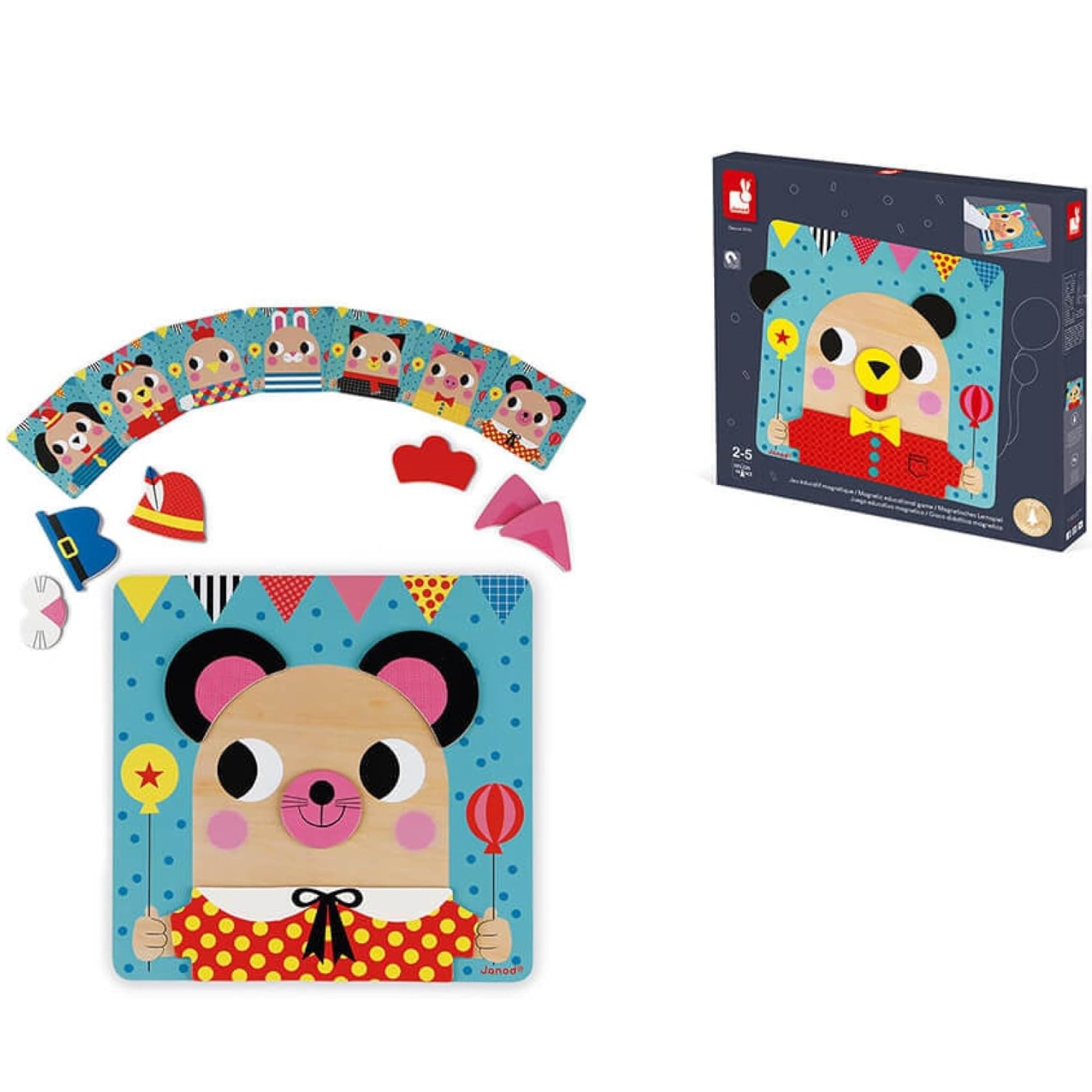 janod-j08035-jeu-ducatif-magn-tique-en-bois-30-pi-ces-g-antes-animaux image 2
