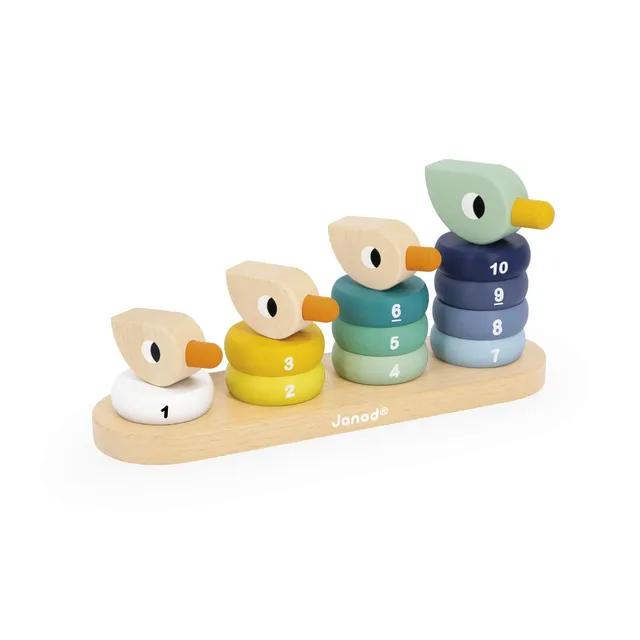 janod-empilable-en-bois-canards-14-pi-ces-num-rot-es image 1