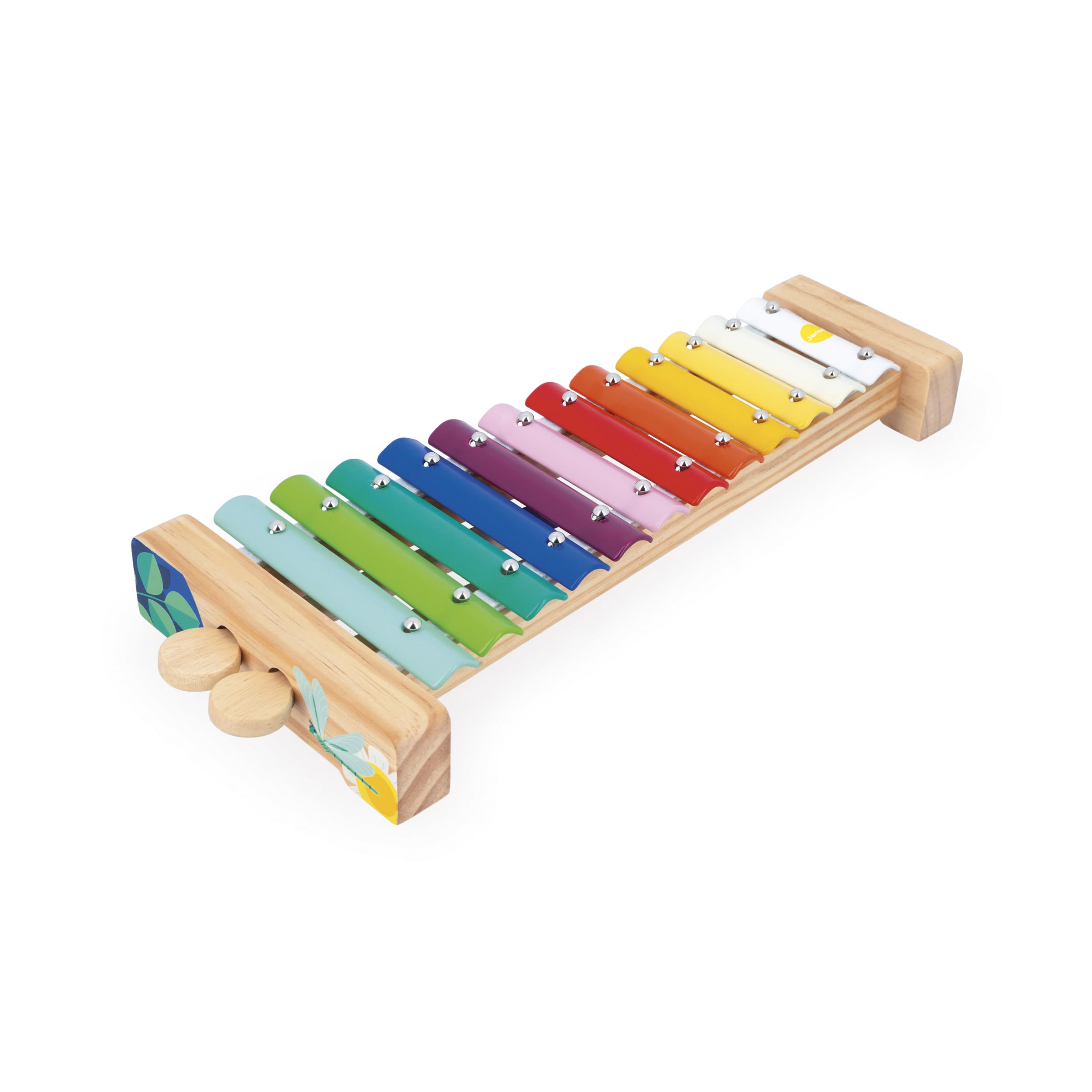 janod-j07663-xylophone-en-bois-et-m-tal-12-touches-2-baguettes image 2