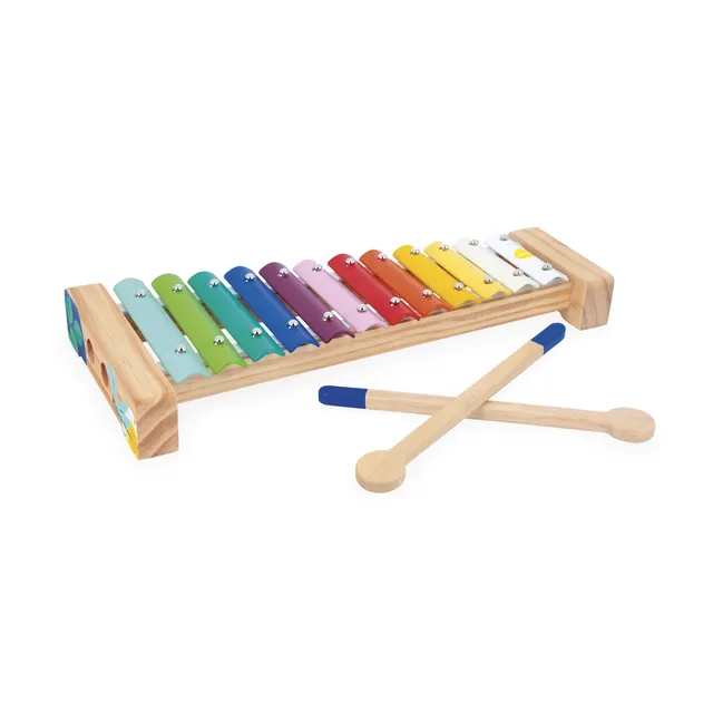 janod-j07663-xylophone-en-bois-et-m-tal-12-touches-2-baguettes image 1