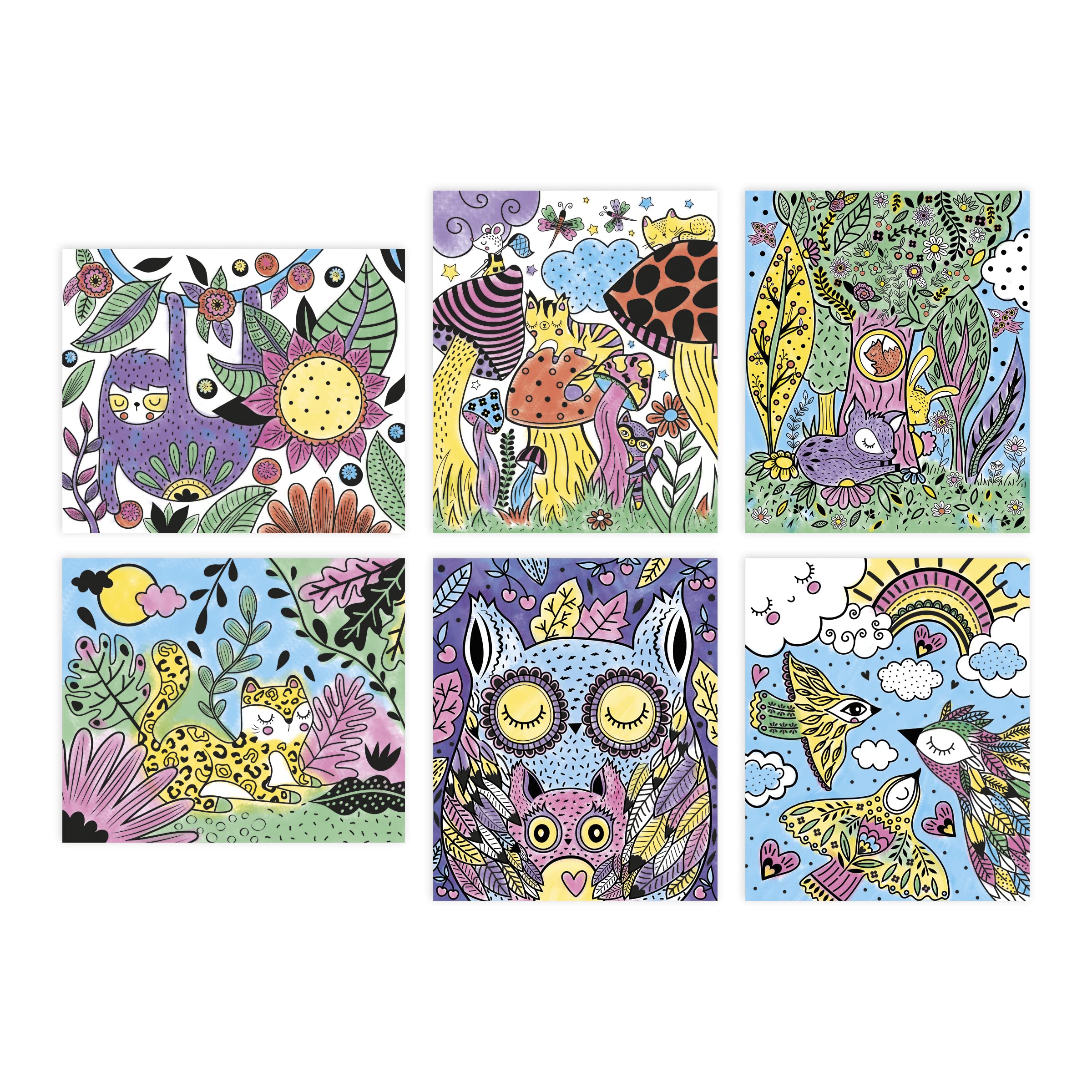 janod-coffret-peinture-magique-bonne-nuit-j07875-6-tableaux-animaux image 2