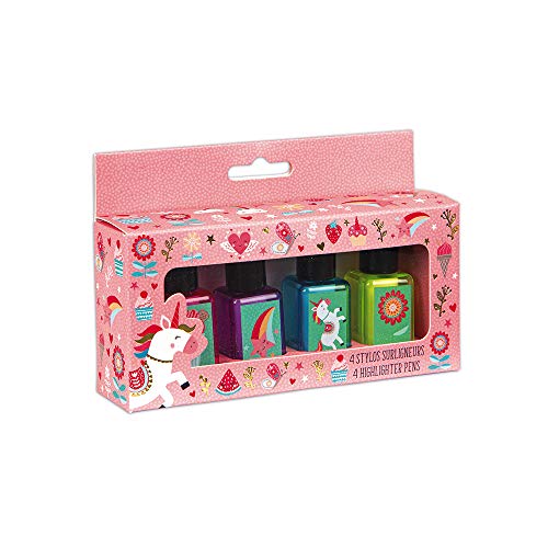 janod-lot-de-4-mini-stylos-surligneurs-licorne-format-vernis-d-s-7-ans-j07861 image 3