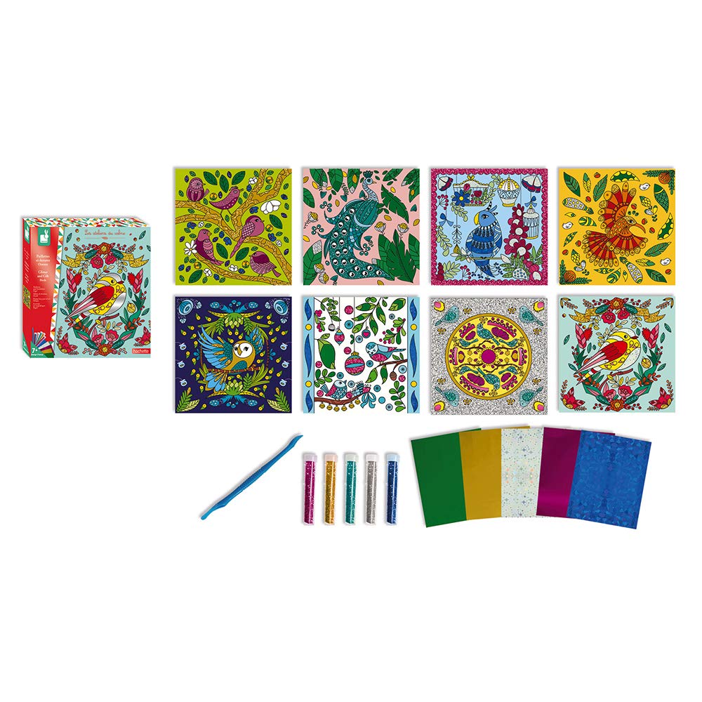 janod-kit-cr-atif-paillettes-et-dorures-oiseaux-8-tableaux image 2