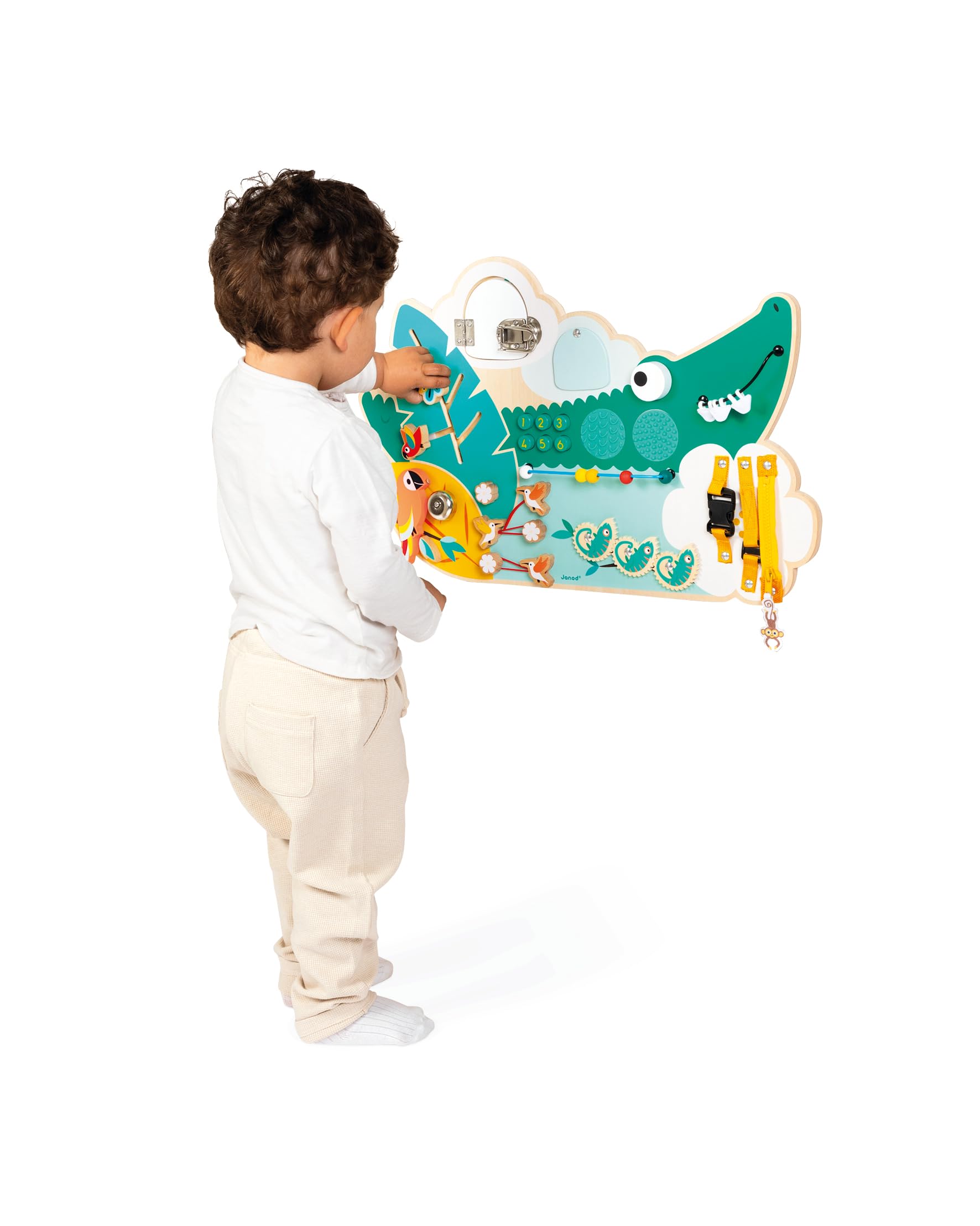 janod-busy-board-croco-panneau-d-activit-s-jungle-14-activit-s-j08280 image 7