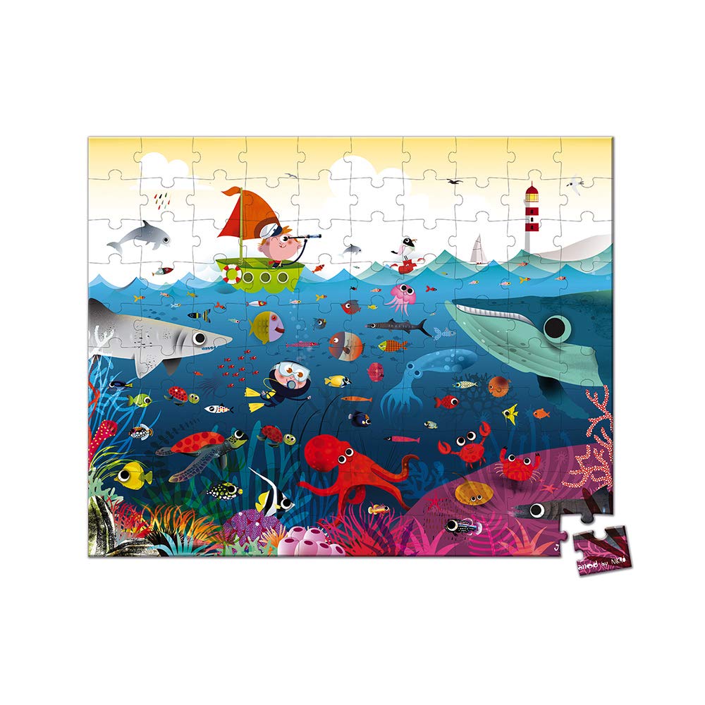 janod-puzzle-le-monde-sous-marin-100-pi-ces-50-x-40-cm image 2