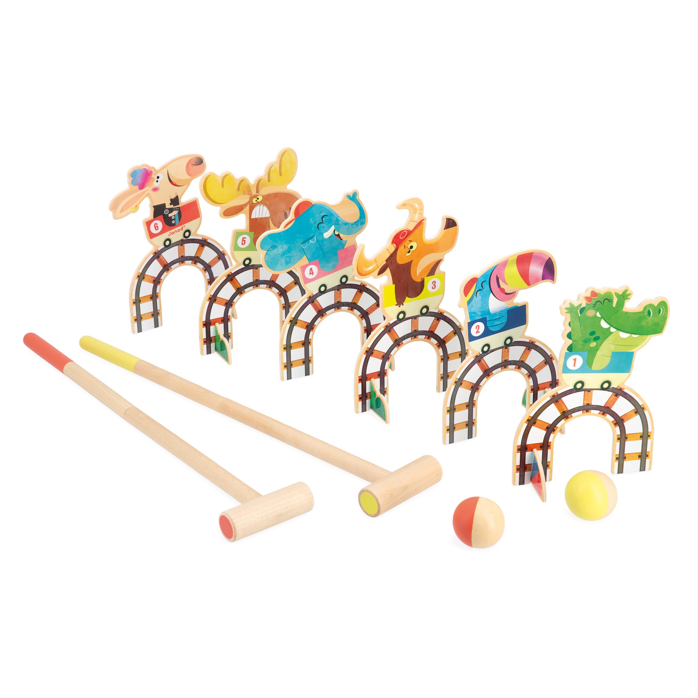 janod-applepop-j03353-jeu-de-croquet-enfant-6-portes-2-maillets-2-balles image 5