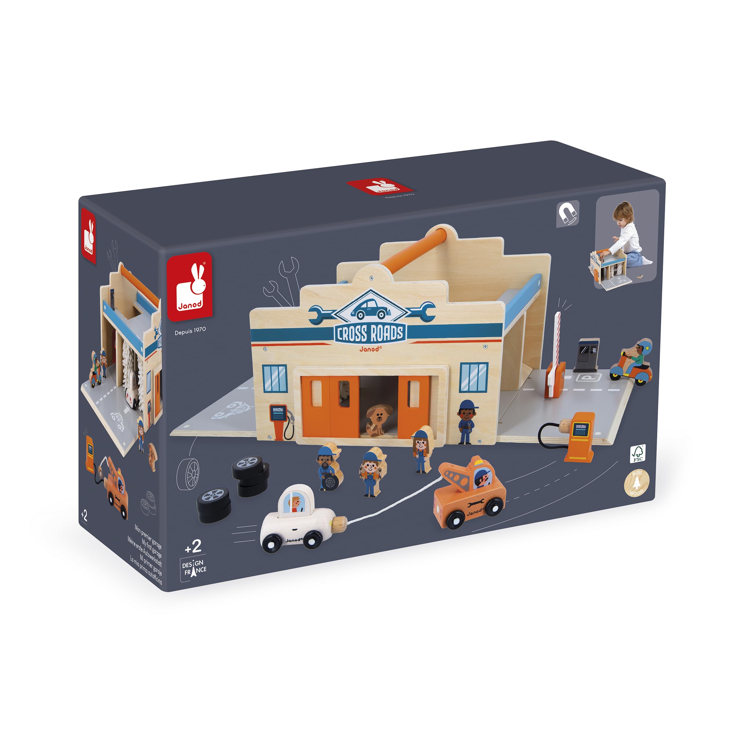 janod-mon-premier-garage-garage-voitures-en-bois-2-niveaux-atelier-et-lavage-15- image 8