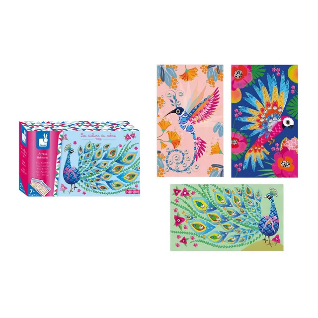 janod-kit-cr-atif-strass-bel-oiseau-3-tableaux-strass image 1