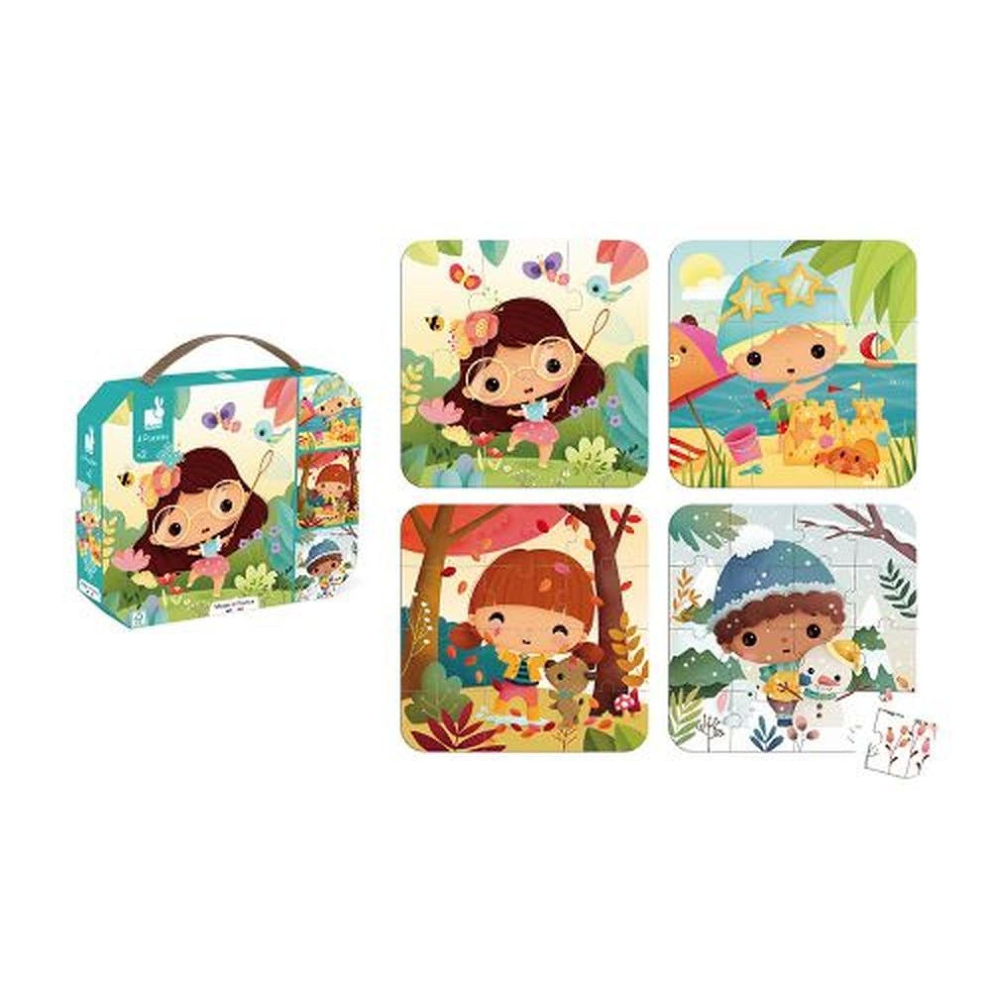 janod-4-puzzles-les-4-saisons-j02542-coffret-volutif-6-16-pi-ces image 3