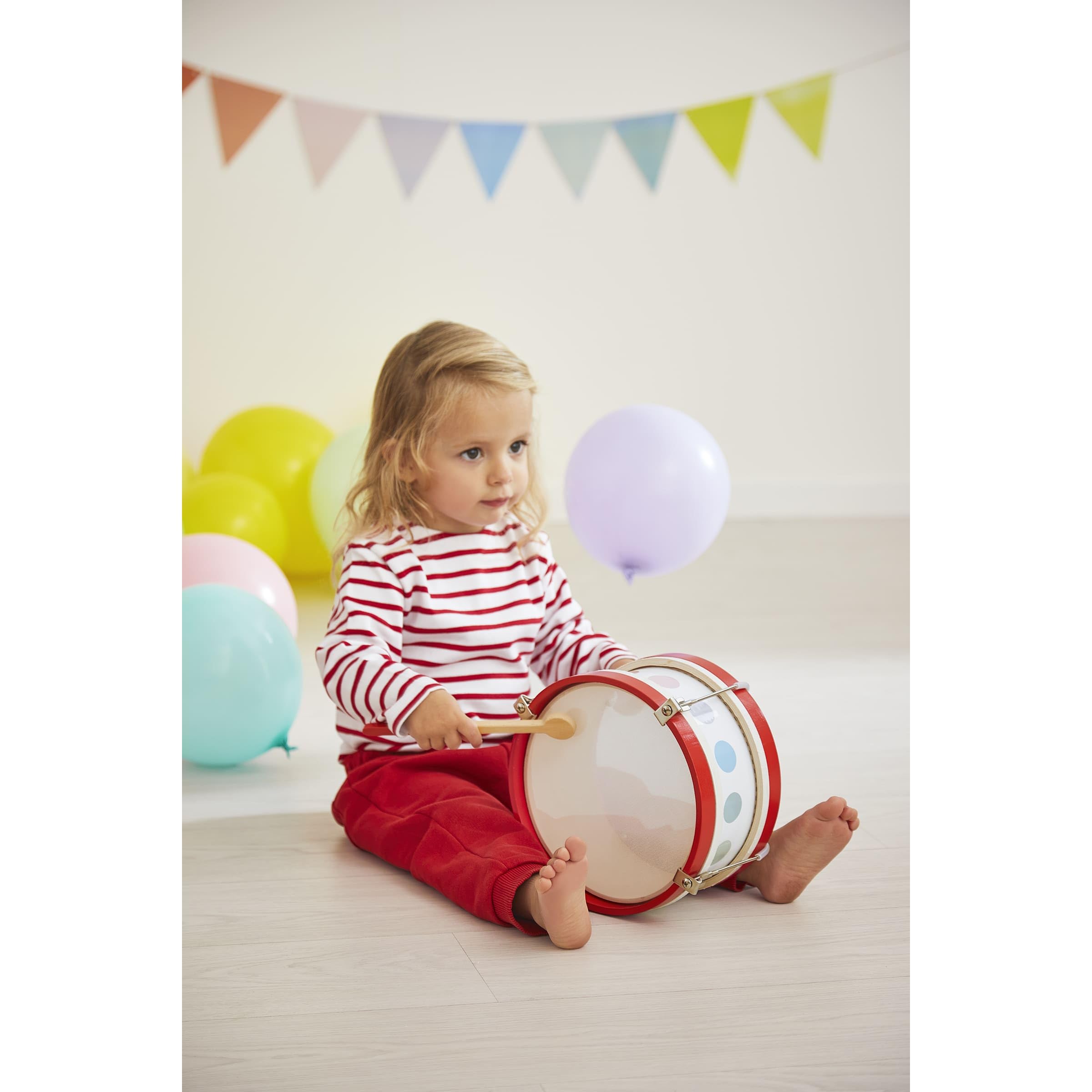 janod-confetti-4507608-tambour-en-bois-avec-baguettes-2-5-ans image 5