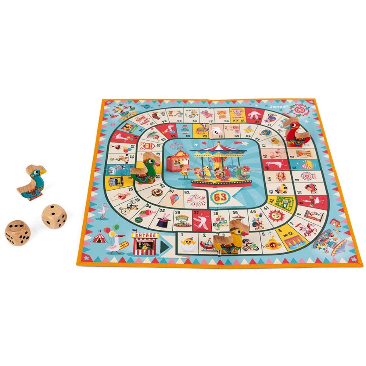 janod-jeu-de-petits-chevaux-carrousel-j02744-jeu-de-soci-t-traditionnel-en-bois- image 8