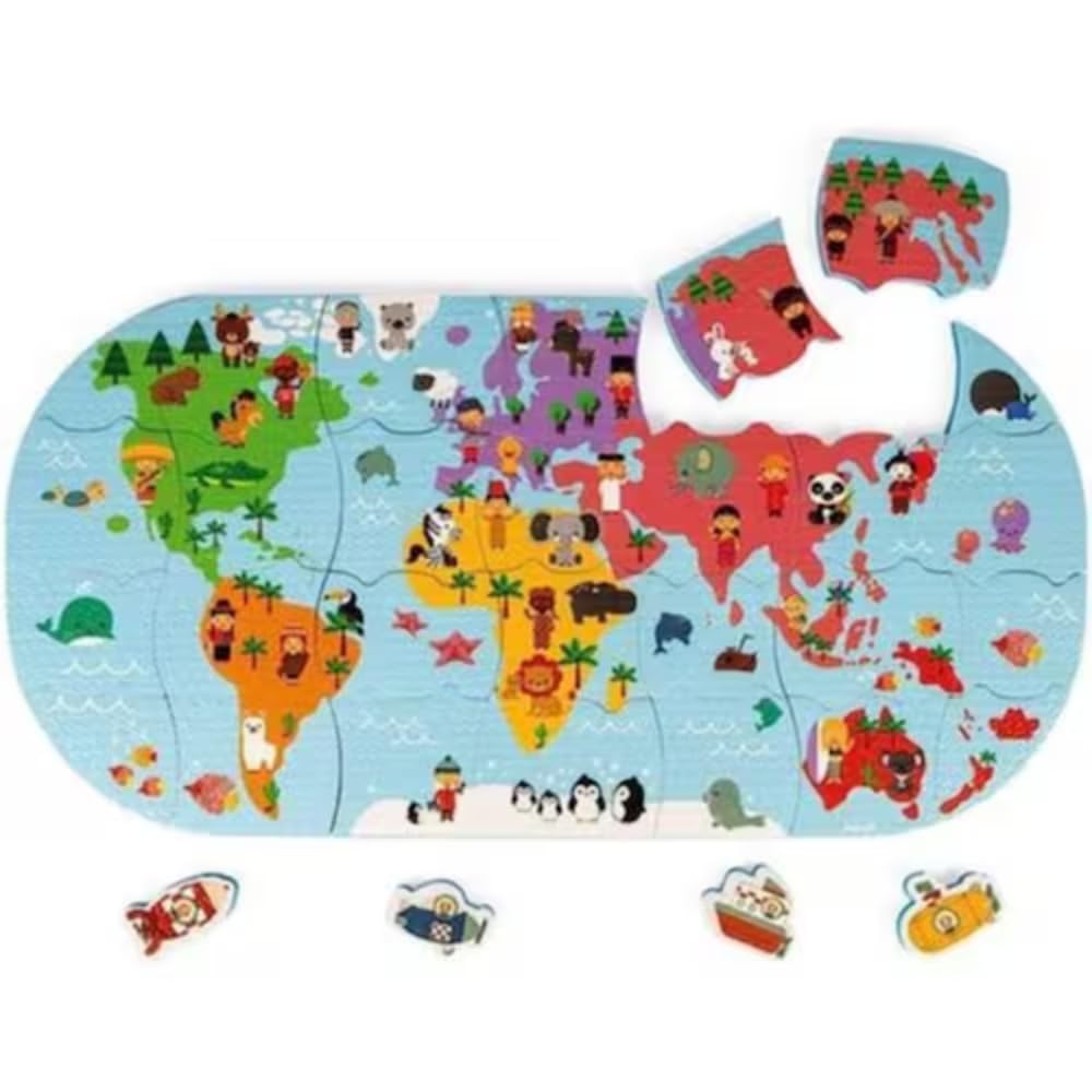 janod-carte-des-explorateurs-puzzle-de-bain-28-pi-ces-mousse-4-v-hicules image 6