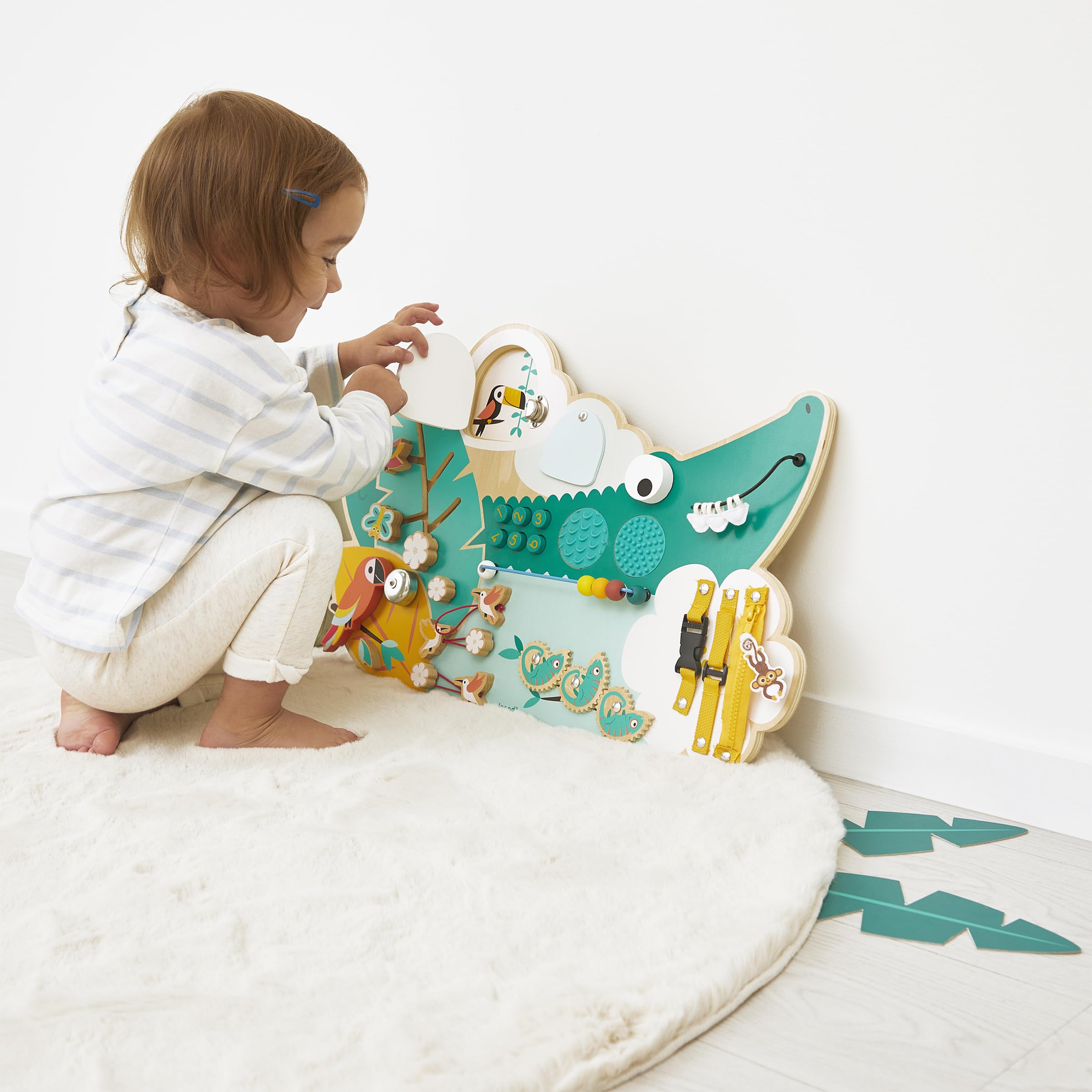 janod-busy-board-croco-panneau-d-activit-s-jungle-14-activit-s-j08280 image 2