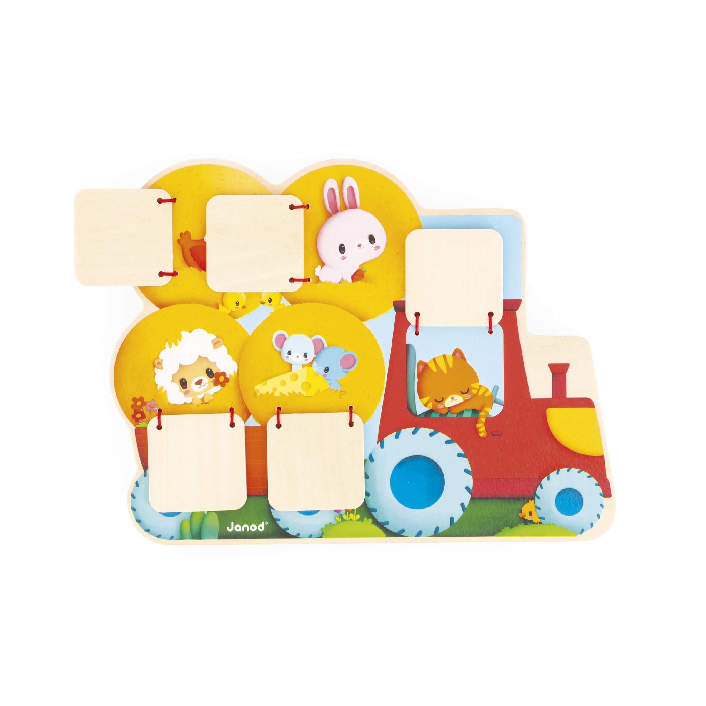 janod-j07128-puzzle-cache-cache-tracteur-en-bois-5-portes-ouvrir-d-s-12-mois image 4