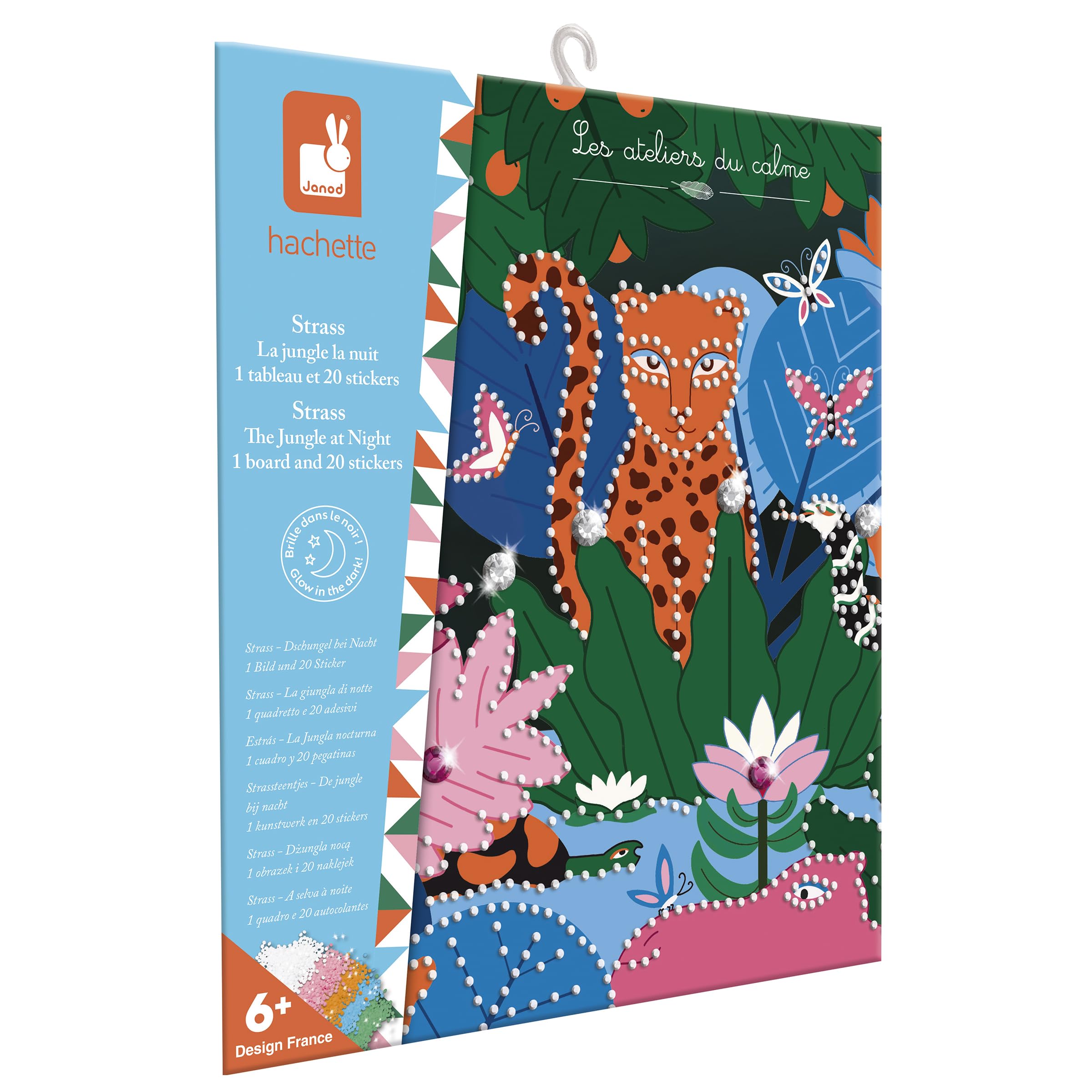 janod-coffret-strass-diamond-painting-phosphorescents-la-jungle-d-s-6-ans image 1