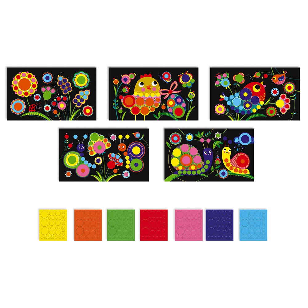 janod-les-ateliers-du-calme-coffret-gommettes-rondes-printemps-j07880 image 2