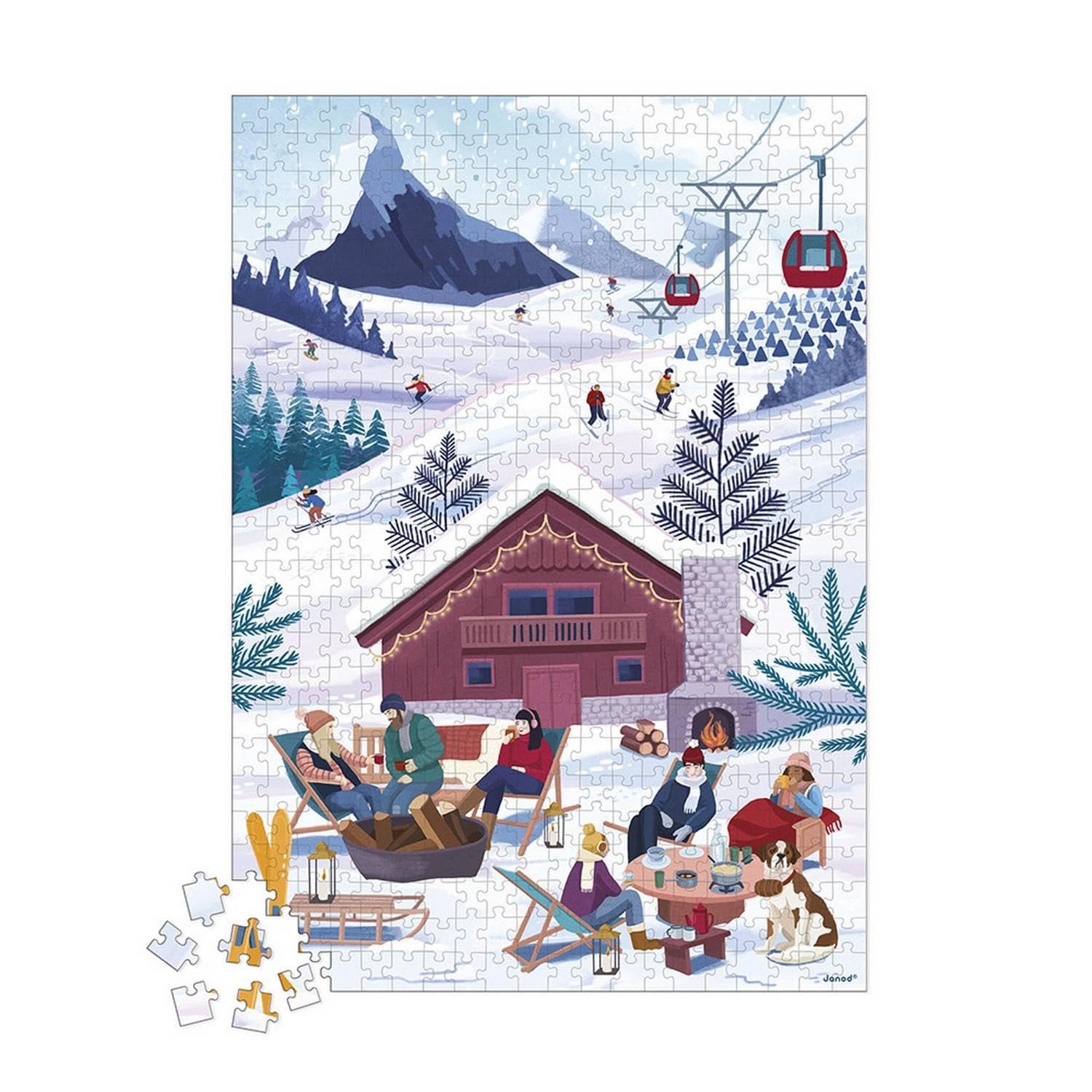janod-puzzle-500-pi-ces-hiver-la-montagne-j02494-d-s-8-ans image 1