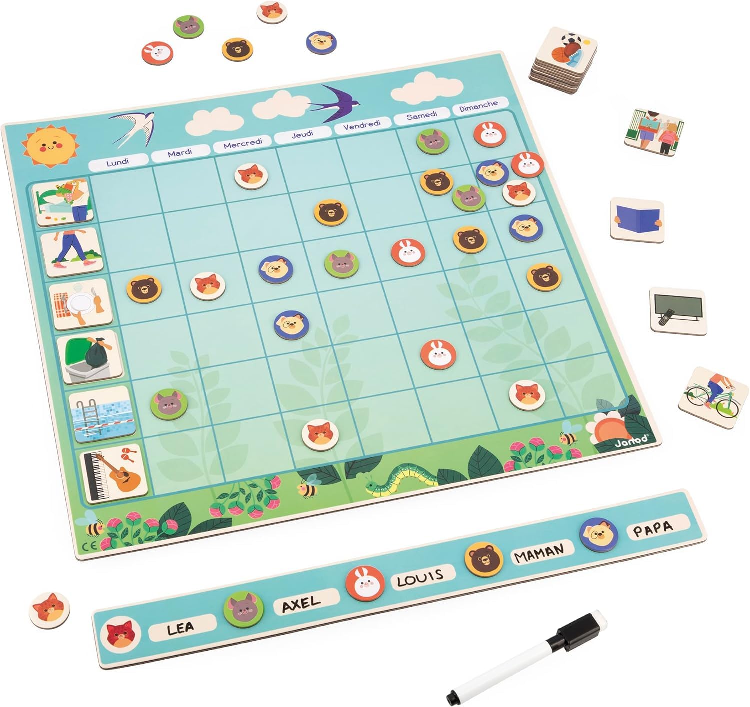 janod-j05469-tableau-d-organisation-magn-tique-97-magnets-famille-5-personnes image 3