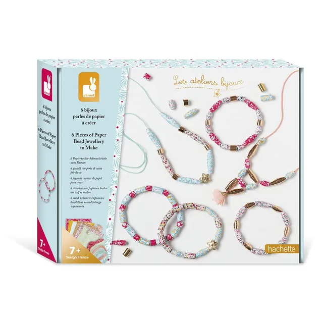 janod-j07934-les-ateliers-bijoux-coffret-6-bijoux-perles-papier-2-colliers-4-bra image 1