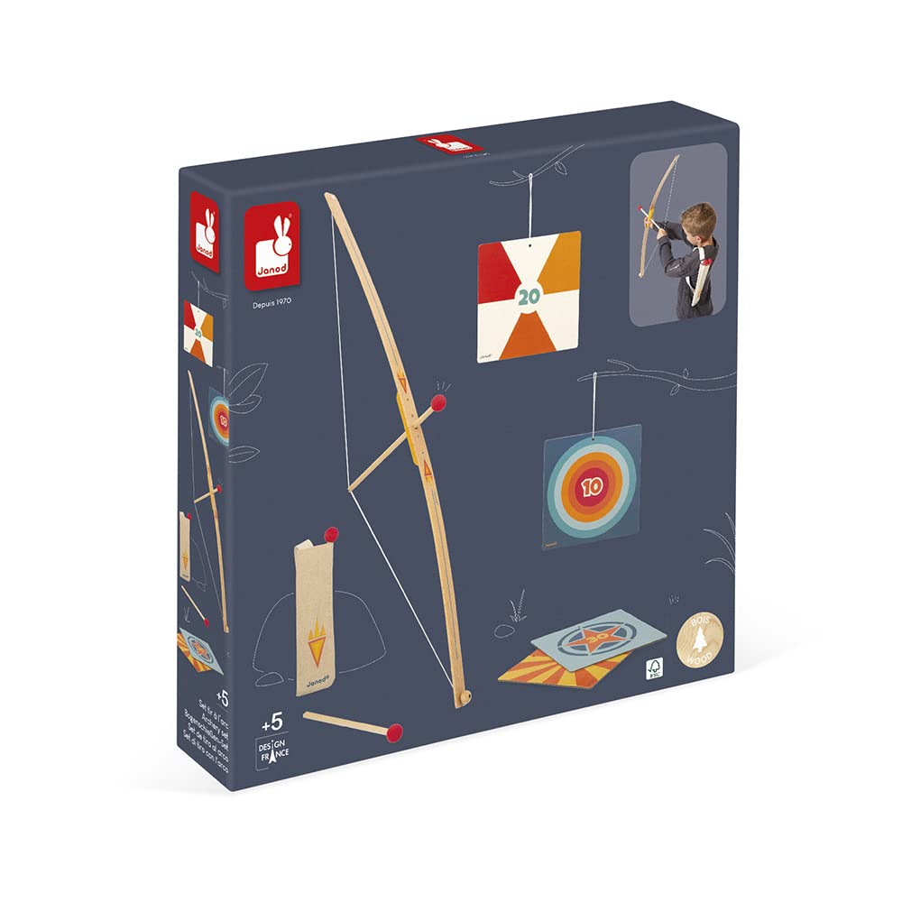 janod-set-tir-l-arc-en-bois-carquois-et-4-cibles-j03172 image 7
