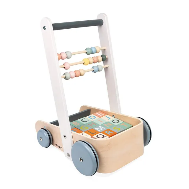 janod-abc-buggy-sweet-cocoon-j04408-chariot-de-marche-en-bois-pousser image 1