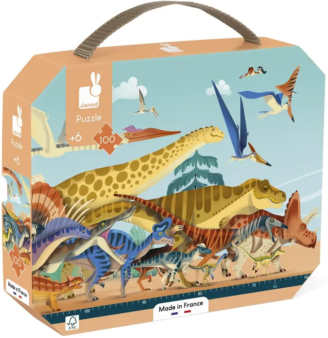 janod-puzzle-panoramique-dino-100-pi-ces-j05831-1-m-tre-d-s-6-ans image 1