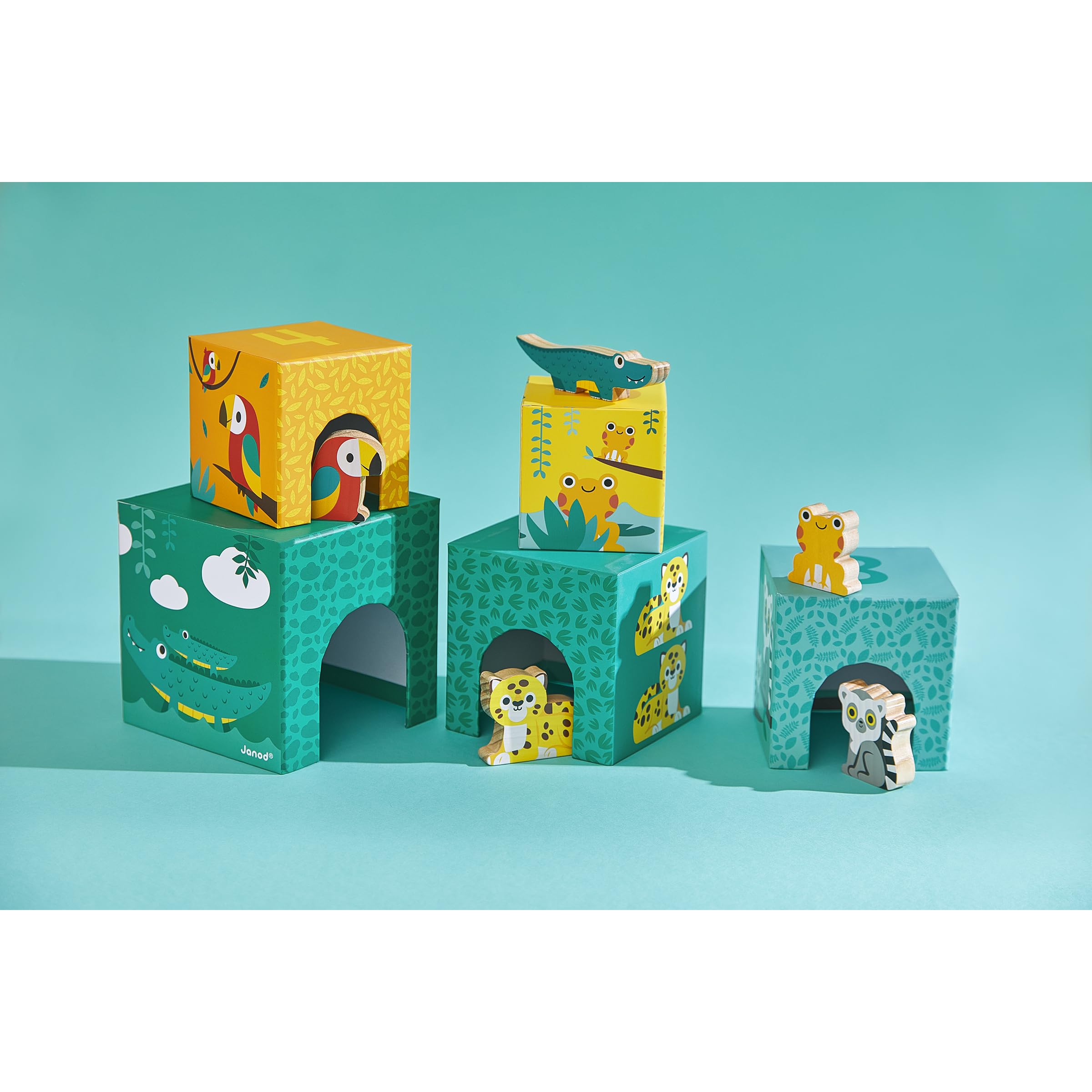 janod-ma-premi-re-pyramide-animaux-tropicaux-jouet-d-veil-5-cubes-empiler-5-anim image 5