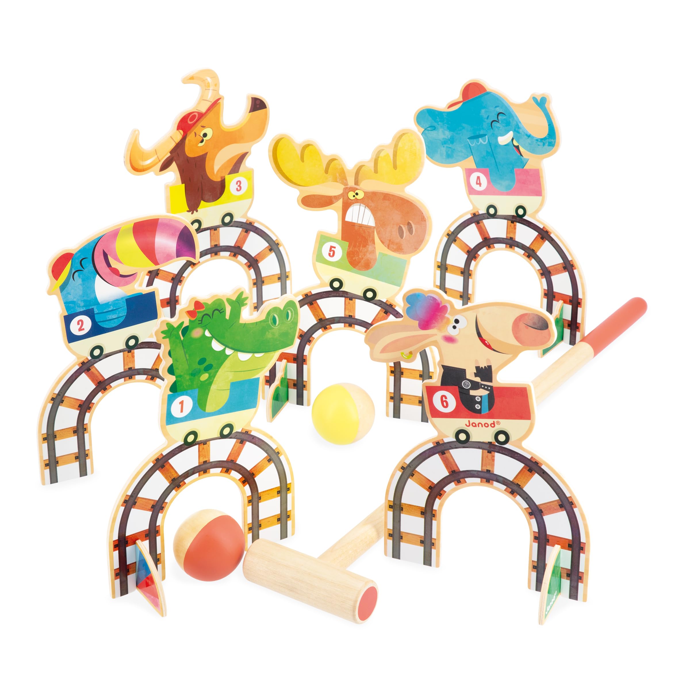 janod-applepop-j03353-jeu-de-croquet-enfant-6-portes-2-maillets-2-balles image 4