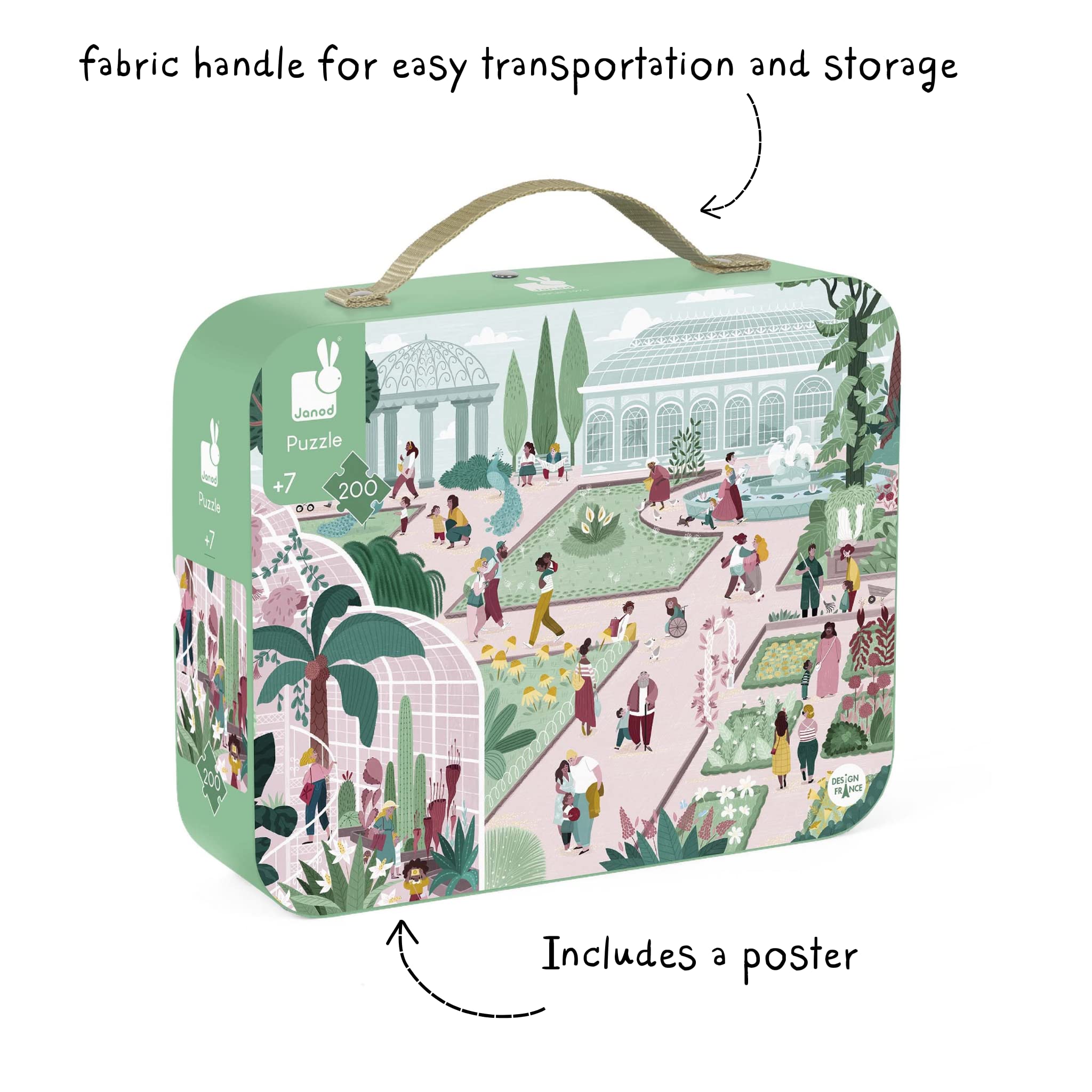 janod-puzzle-enfant-jardin-botanique-200-pi-ces-poster-j02672 image 4