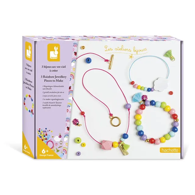 janod-les-ateliers-bijoux-arc-en-ciel-j07936-coffret-3-bijoux-cr-er image 1