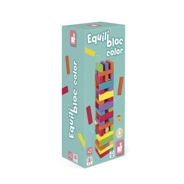 janod-equilibloc-color-blocs-de-construction-en-bois-jeu-d-adresse-60-pi-ces image 1