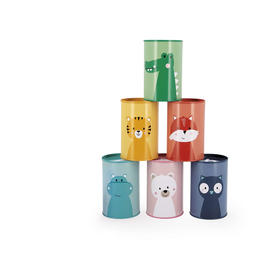 janod-chamboule-tout-animaux-j07726-6-bo-tes-m-tal-2-balles-mousse-d-s-3-ans image 3