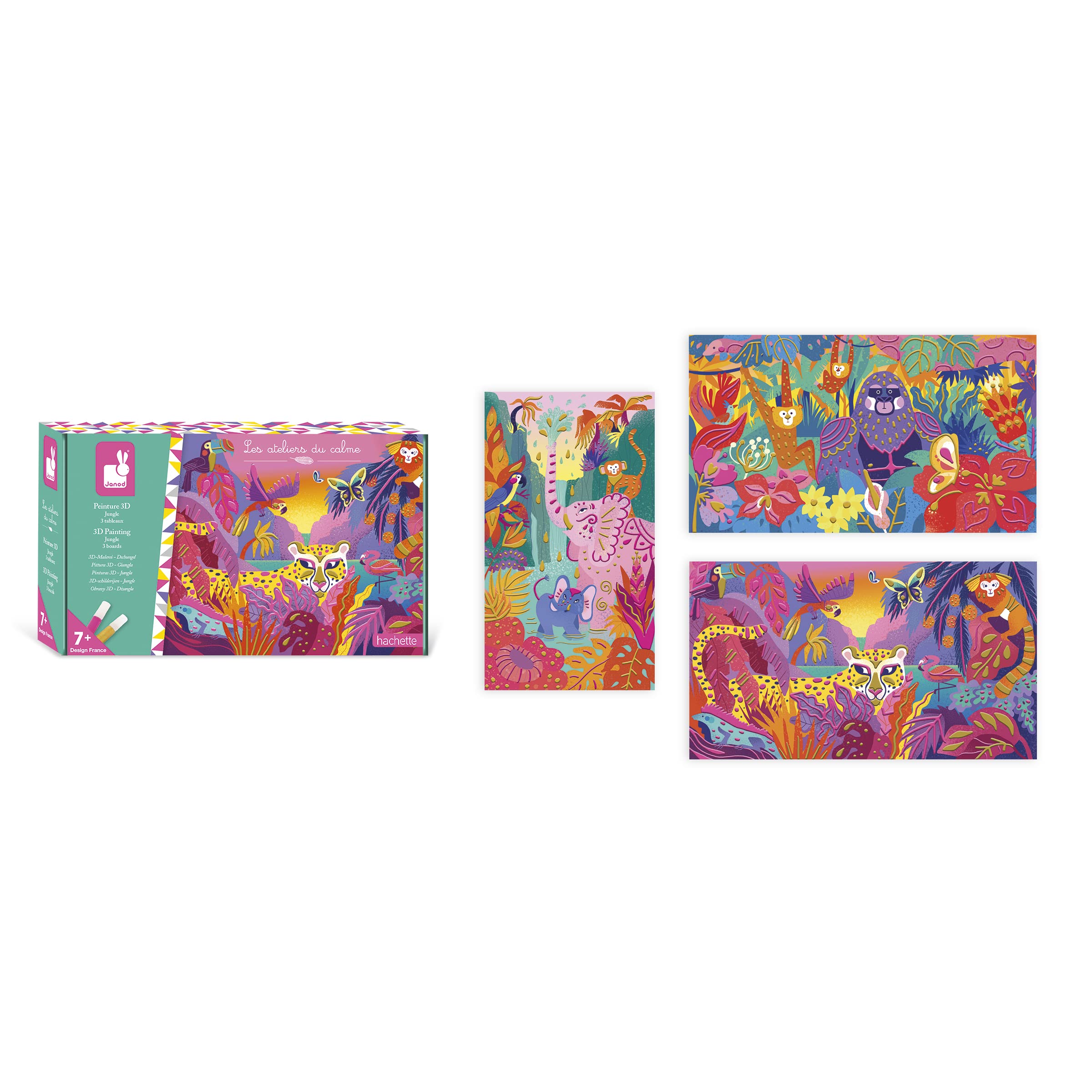 janod-les-ateliers-du-calme-j07950-peinture-3d-jungle-3-tableaux image 8