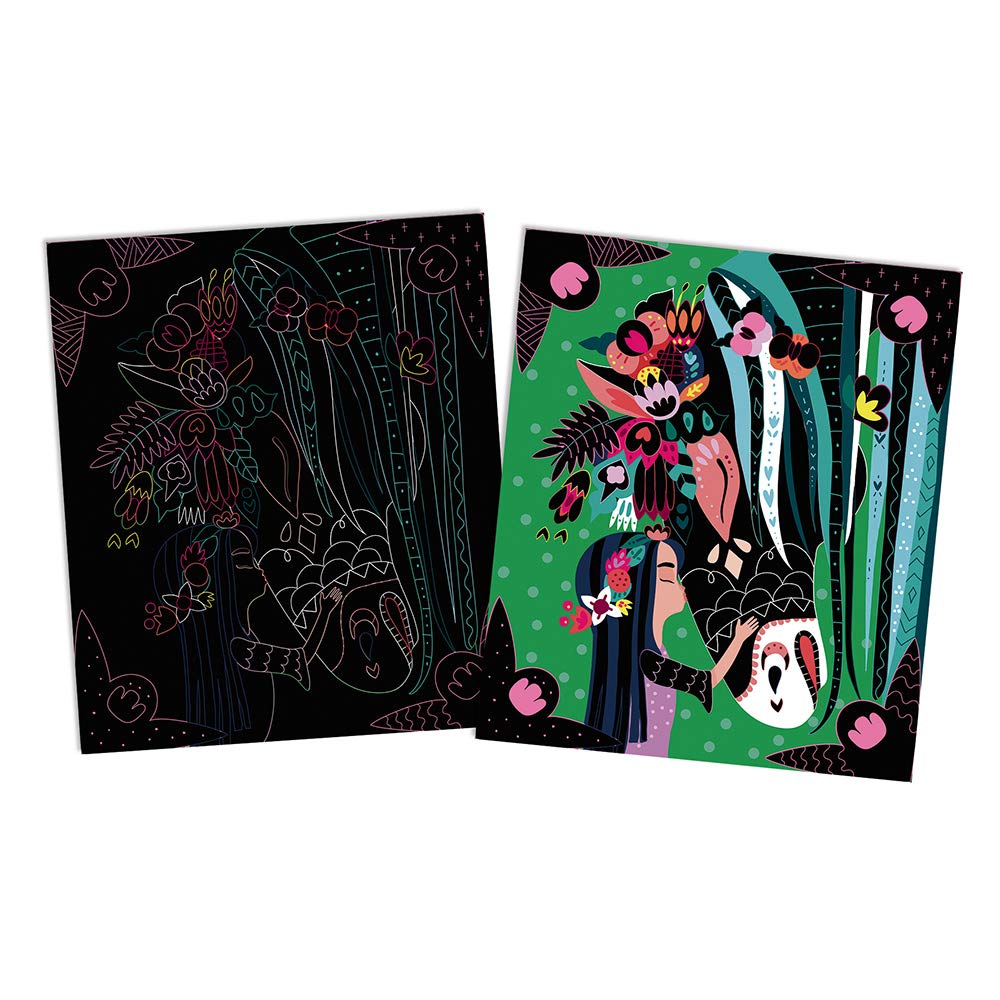 janod-j07895-kit-cr-atif-scratch-art-chevaux-et-licornes-8-tableaux image 3