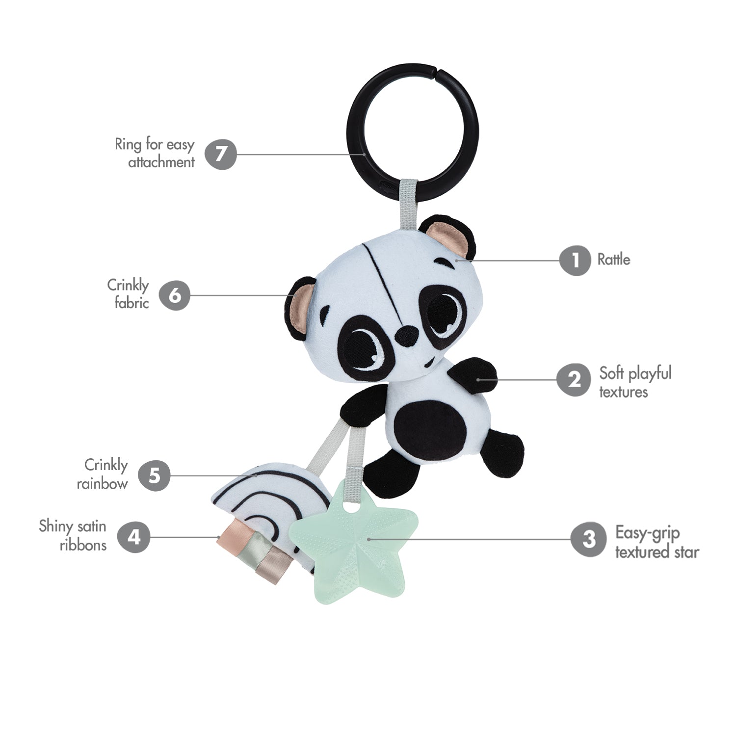 tiny-love-elizabeth-le-panda-noir-et-blanc-hochet-bebe-a-emporter image 3