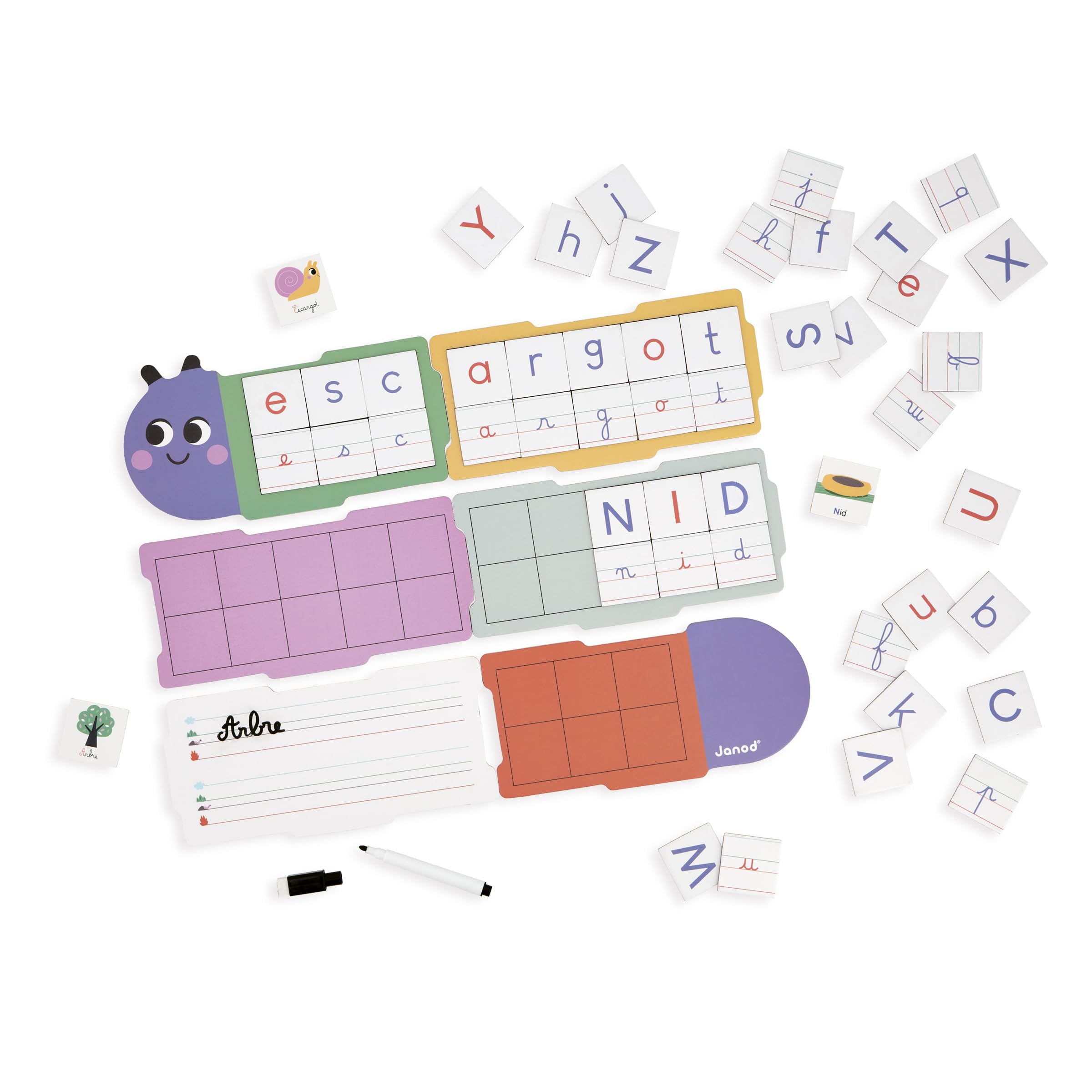 janod-apprentissage-criture-chenille-alphabet-magn-tique-4-ans image 2