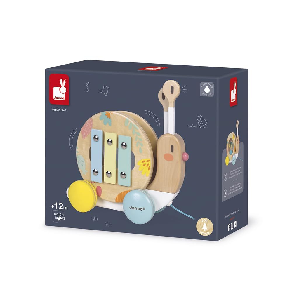 janod-escargot-en-bois-promener-jouet-d-veil-musical-avec-xylophone-et-tambourin image 8