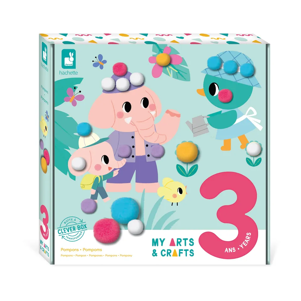 janod-my-arts-crafts-coffret-pompon-j07741-kit-loisir-cr-atif-4-tableaux image 1