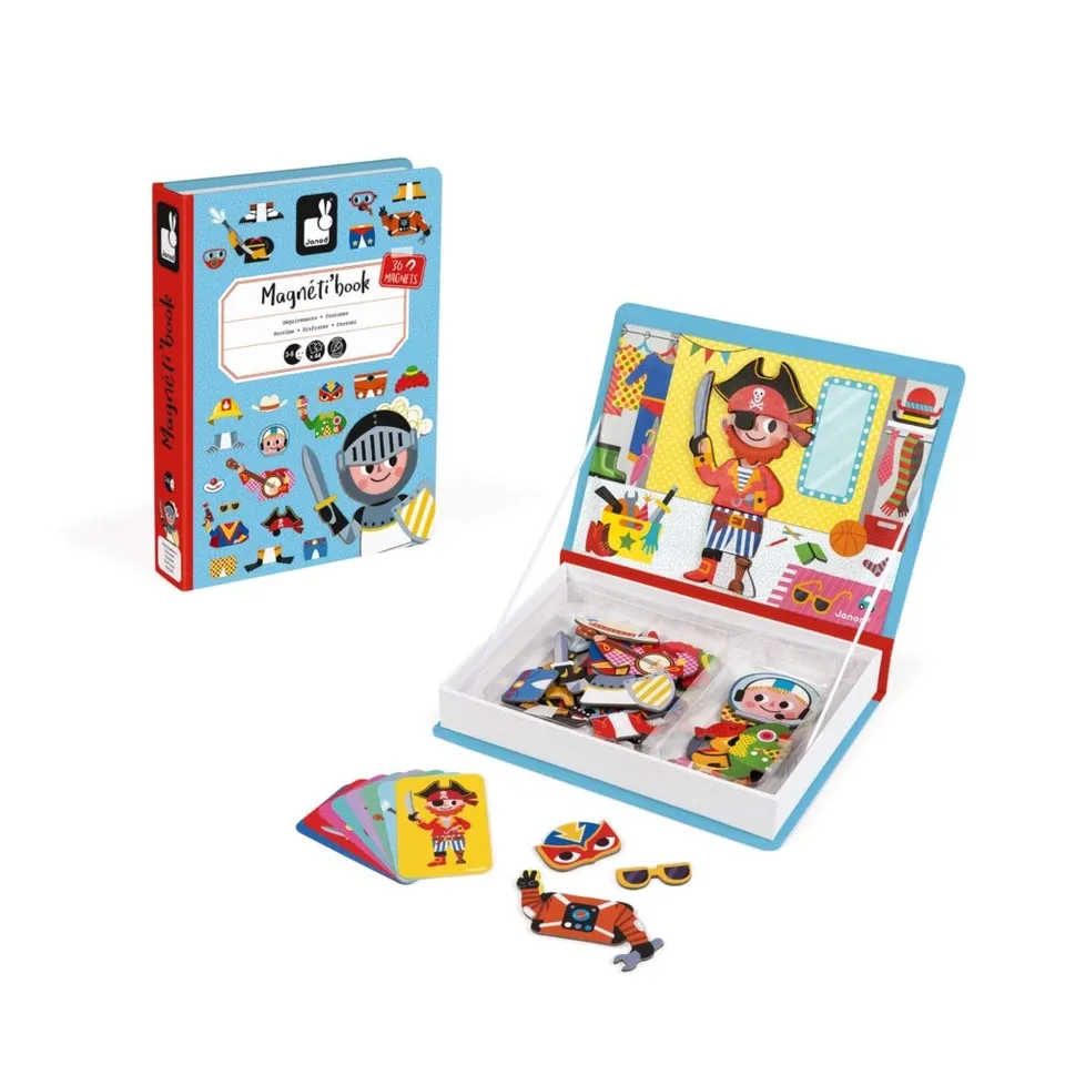 janod-magneti-book-gar-on-j02719-jeu-magn-tique-36-pi-ces-8-d-guisements image 1