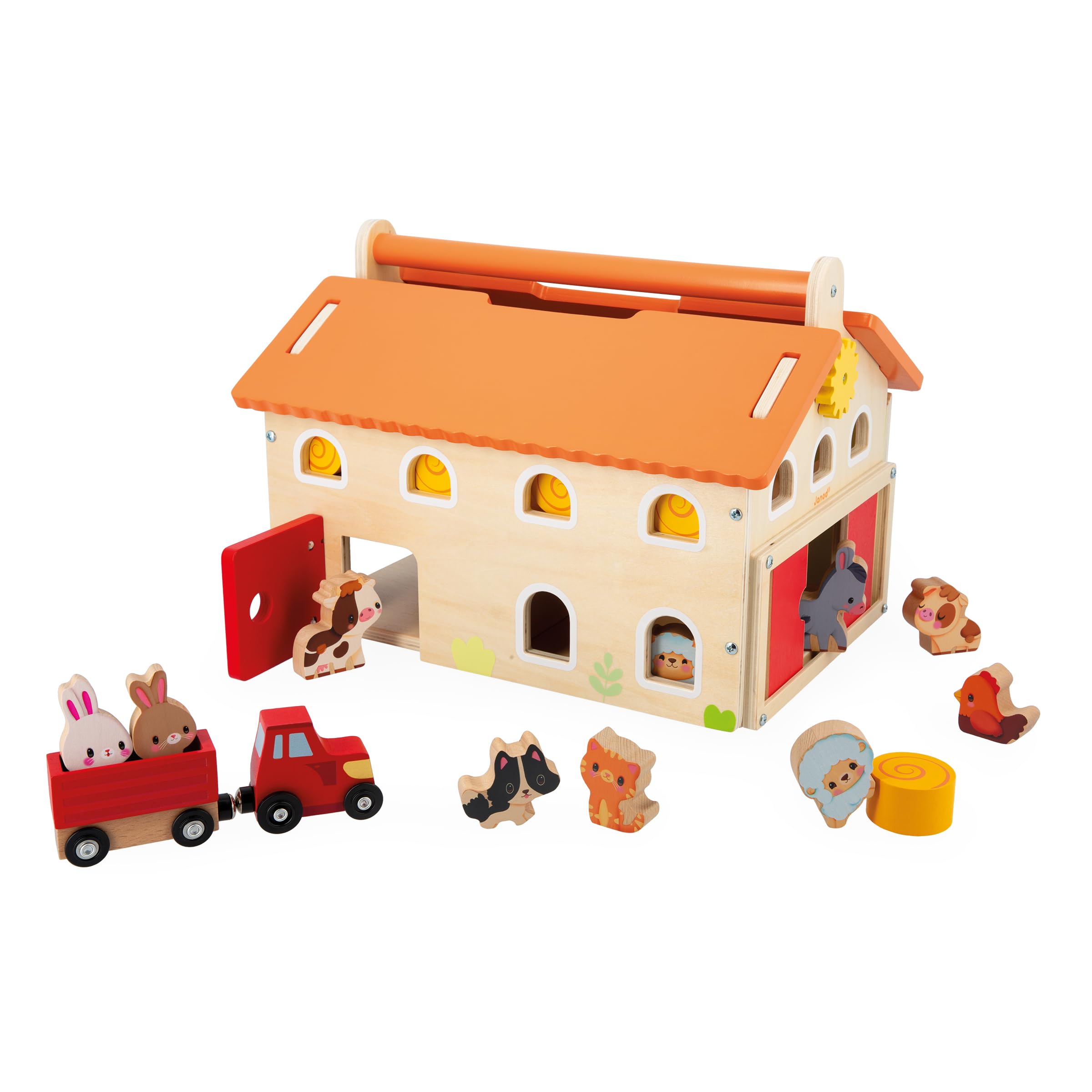 janod-j03318-ma-premi-re-ferme-en-bois-16-accessoires-avec-tracteur-et-animaux image 2
