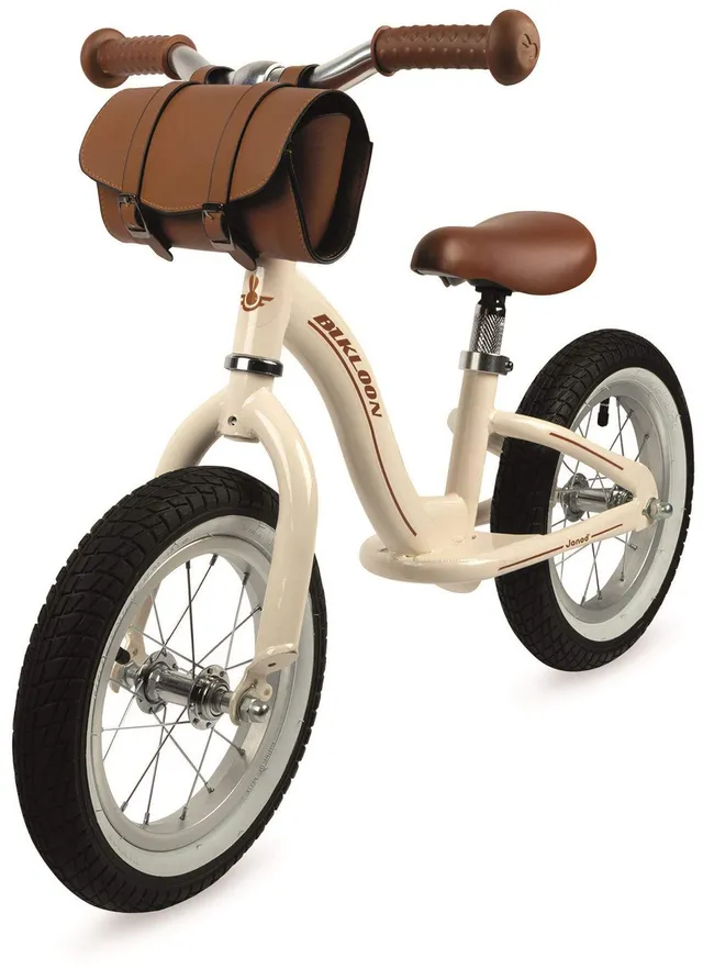 janod-bikloon-vintage-beige-draisienne-m-tal-enfant-avec-sacoche image 1