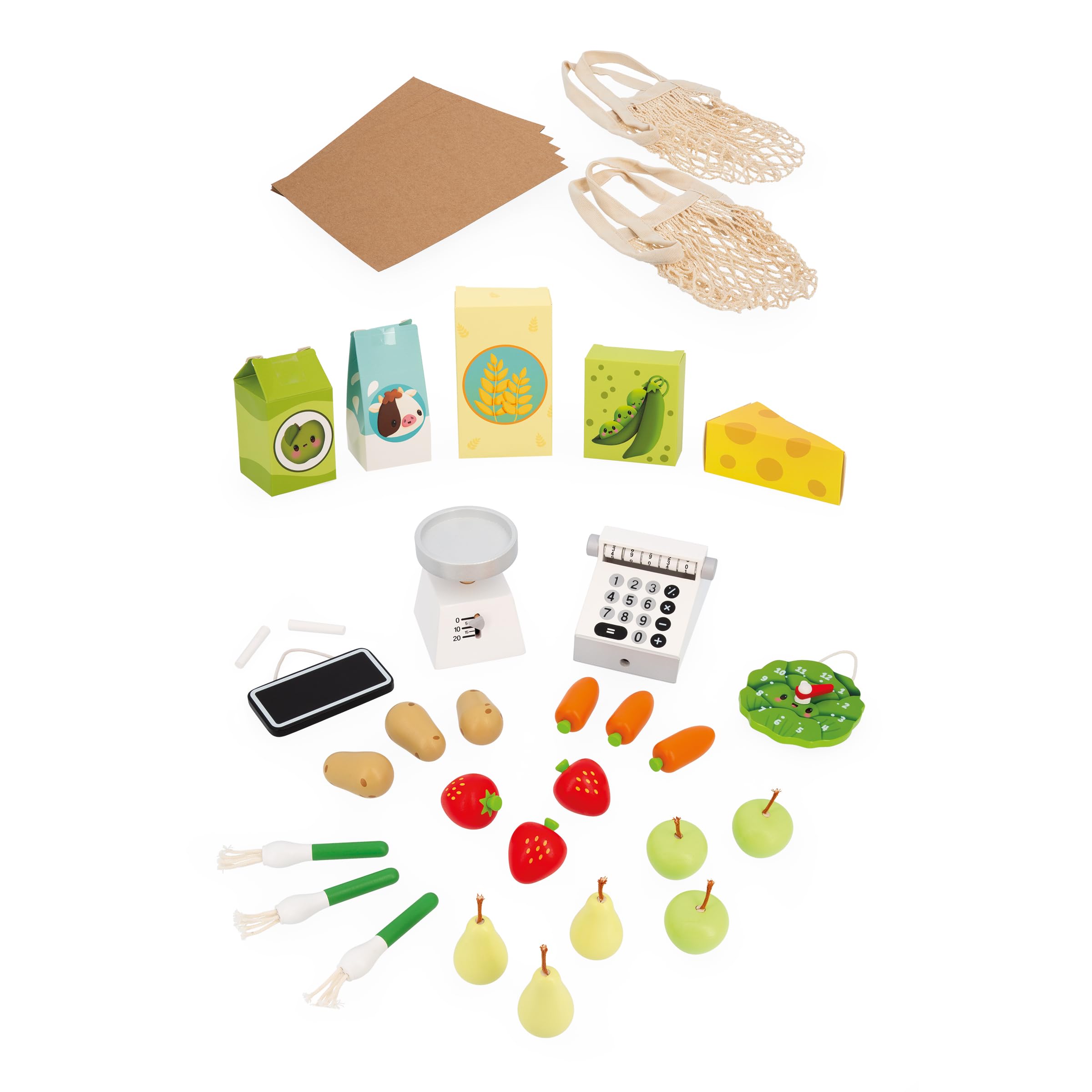 janod-farm-market-marchande-enfant-bois-32-accessoires-j03322 image 5