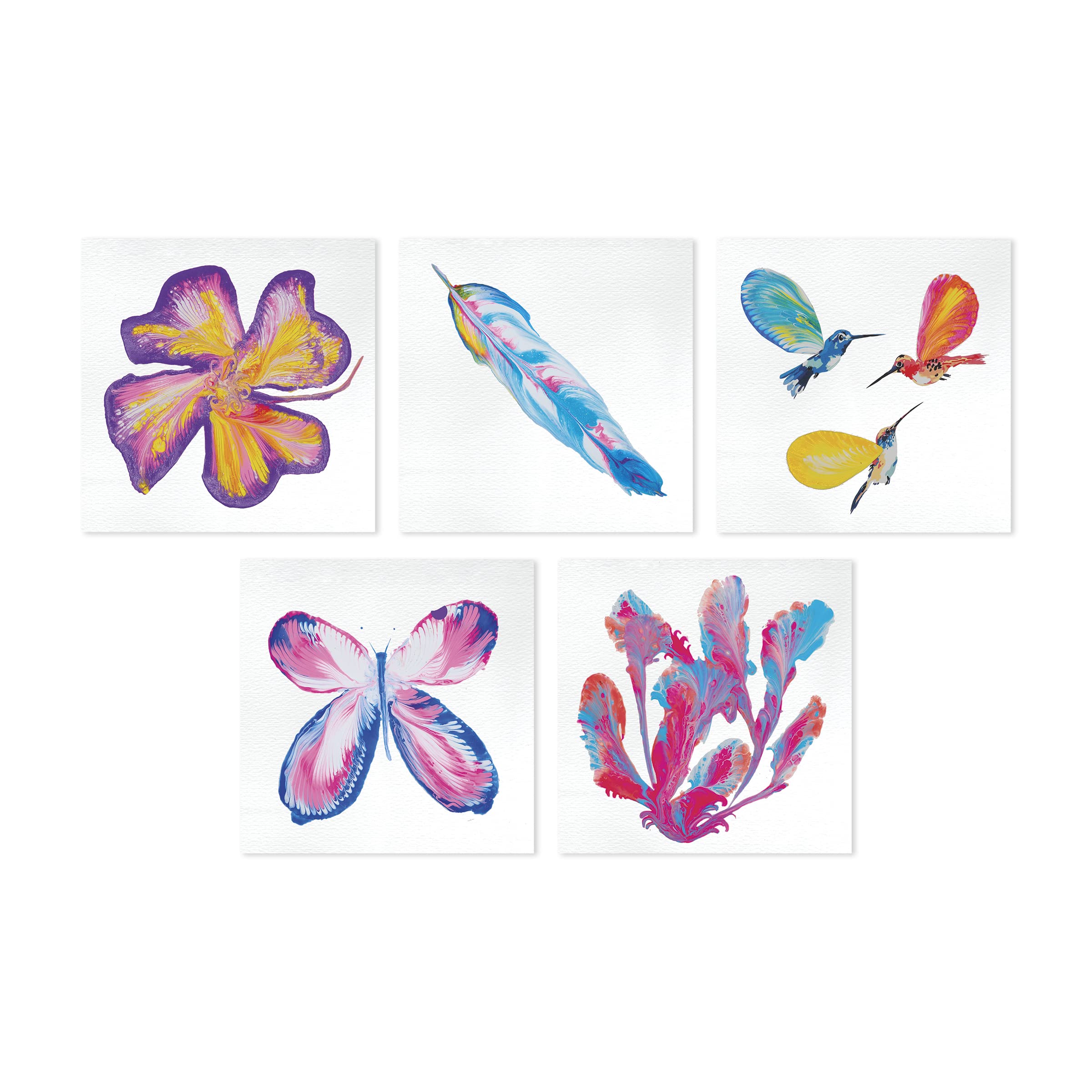 janod-flower-power-i-love-creativity-j07738-kit-peinture-acrylique-5-tableaux image 2